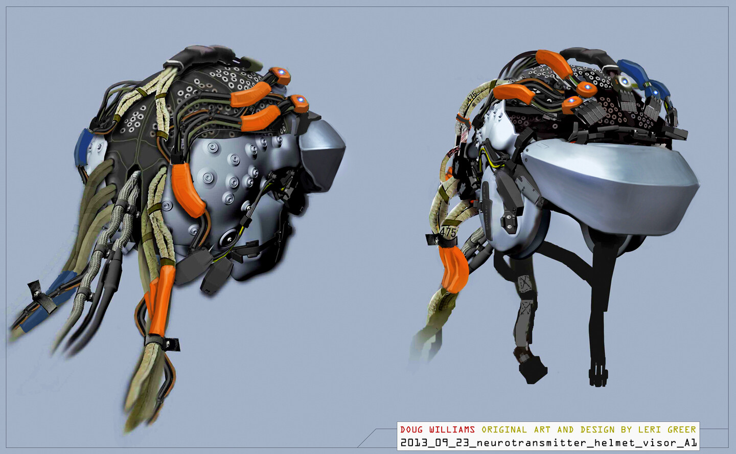 Helmet designed/concept by Leri Greer. I added the right left coloring and a new visor.