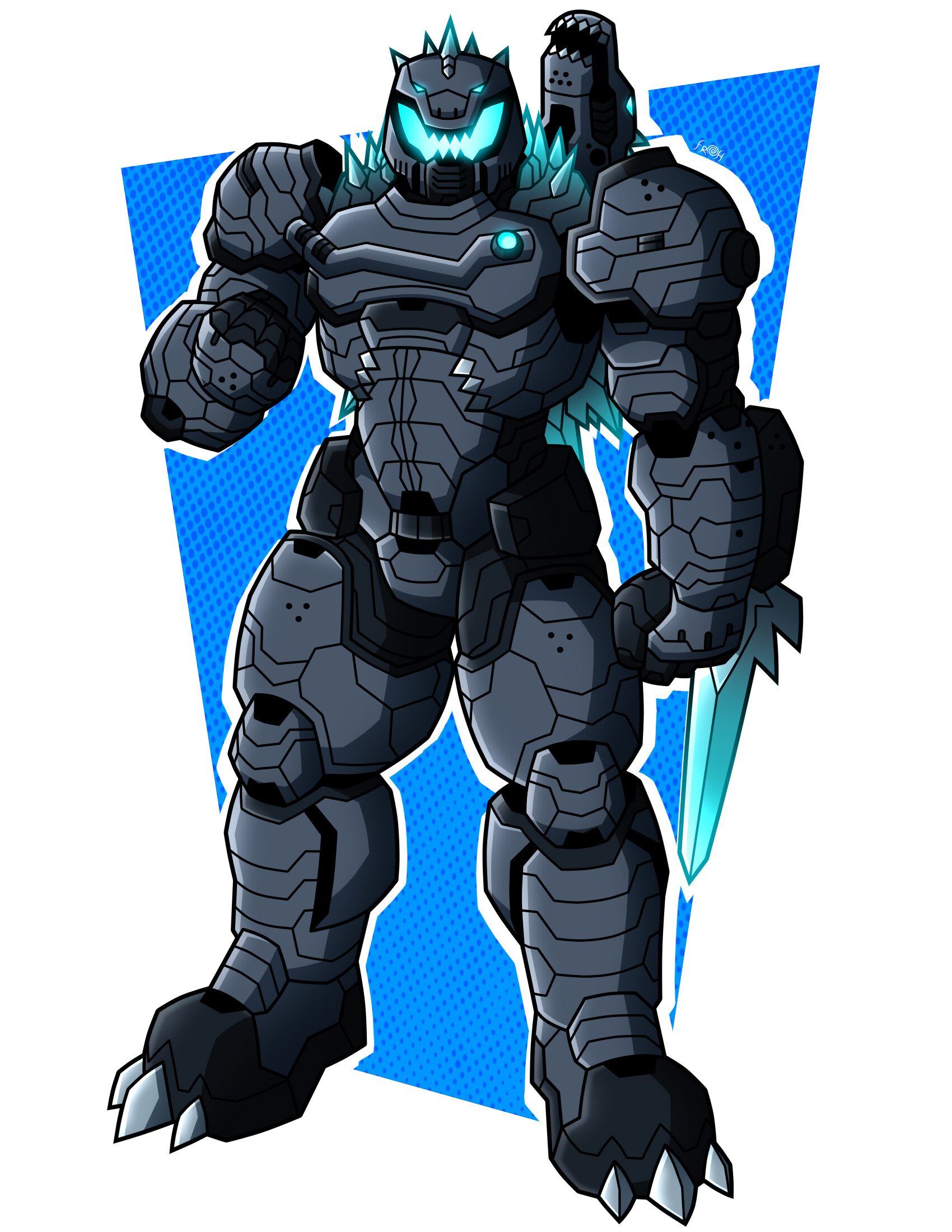 Artstation godzilla slayer doom eternal skin 