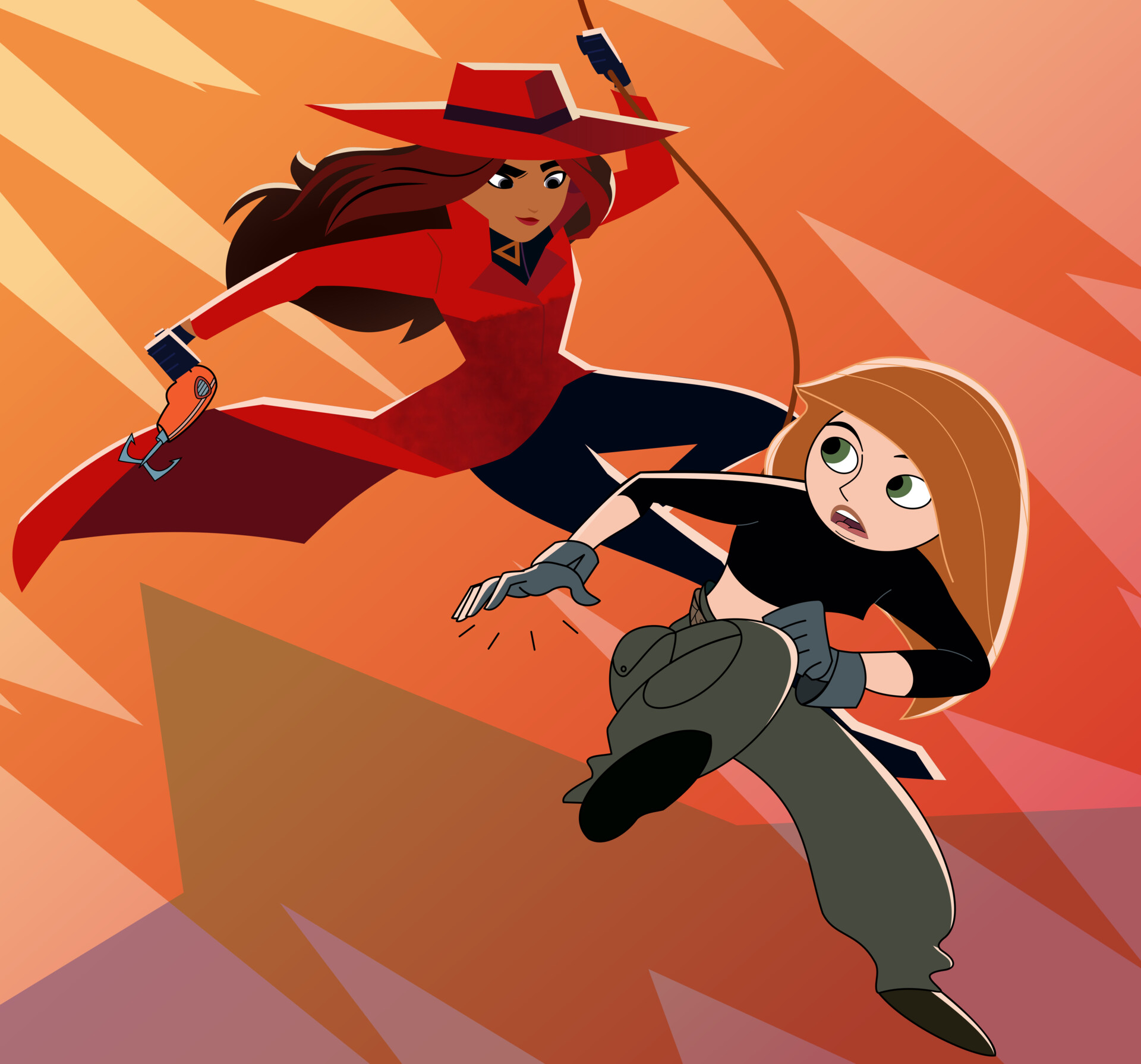 ArtStation - Kim Possible vs Carmen Sandiego