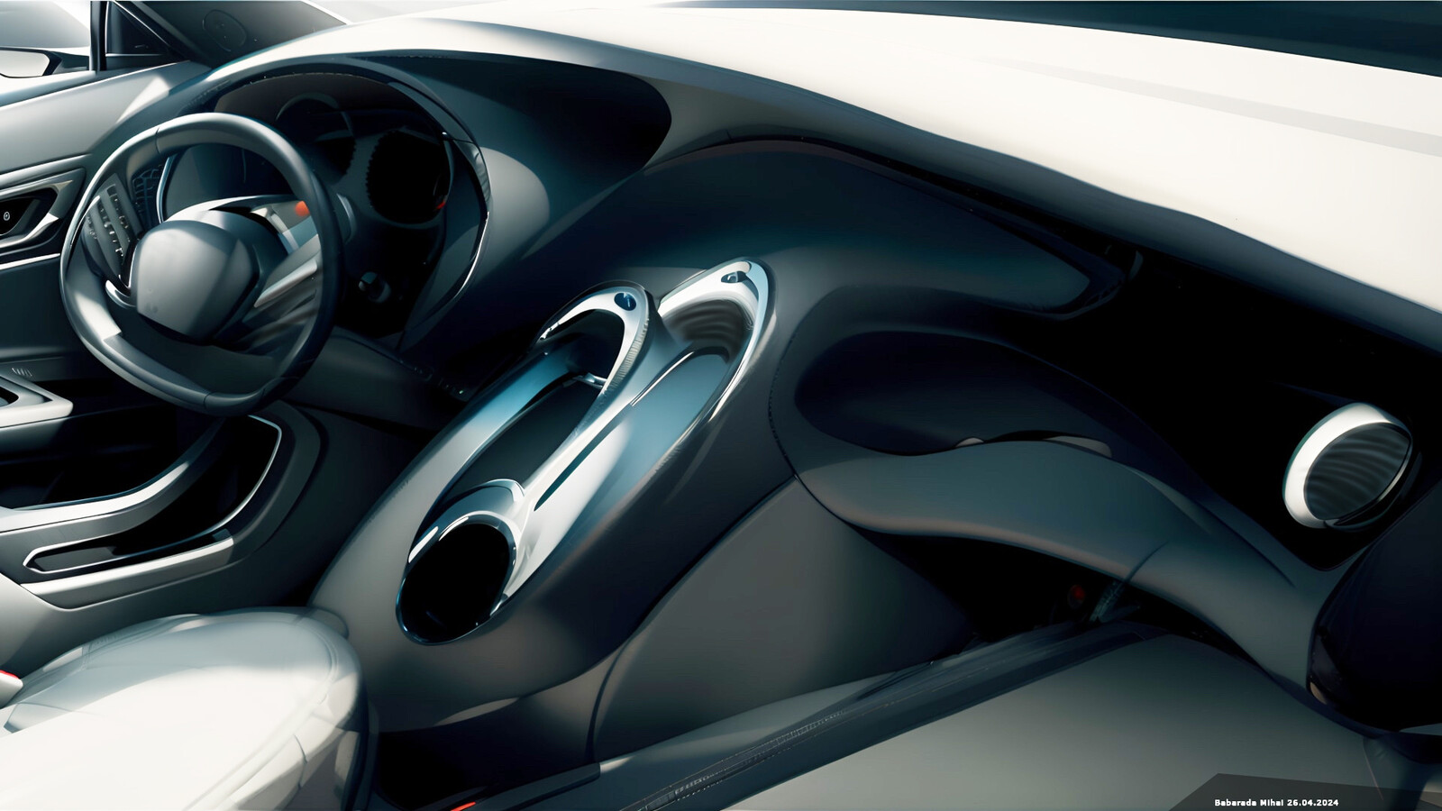 Interior automotive dashboard design
