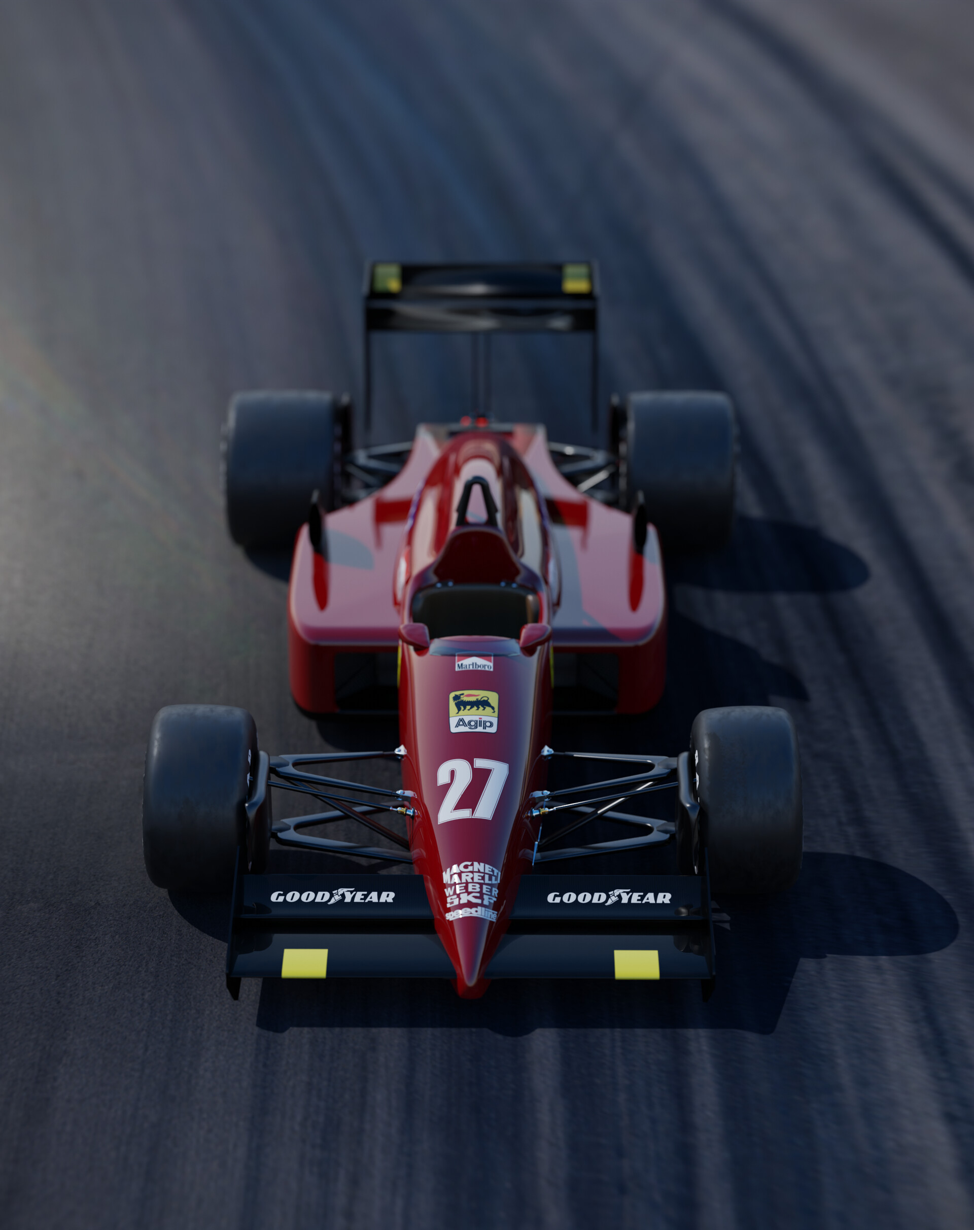 ArtStation - My 3d model of formula 1 Ferrari F1/87