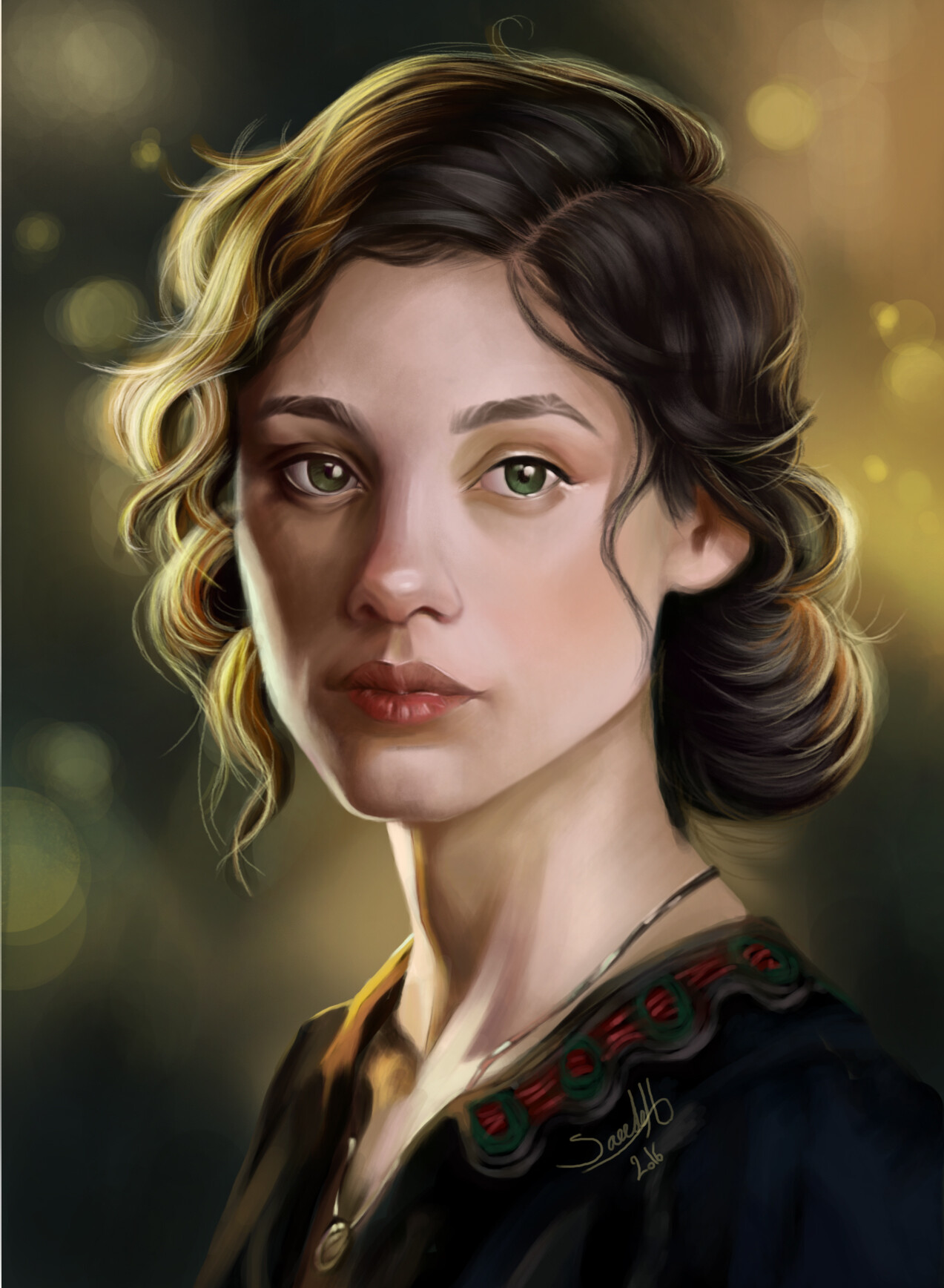 ArtStation - Redrawing a painting