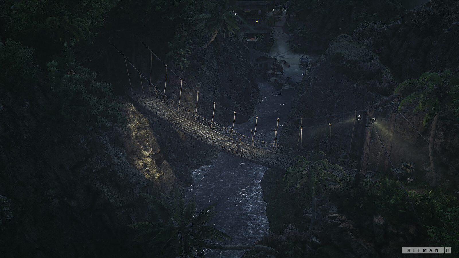 Juspension bridge in the middle of the jungle