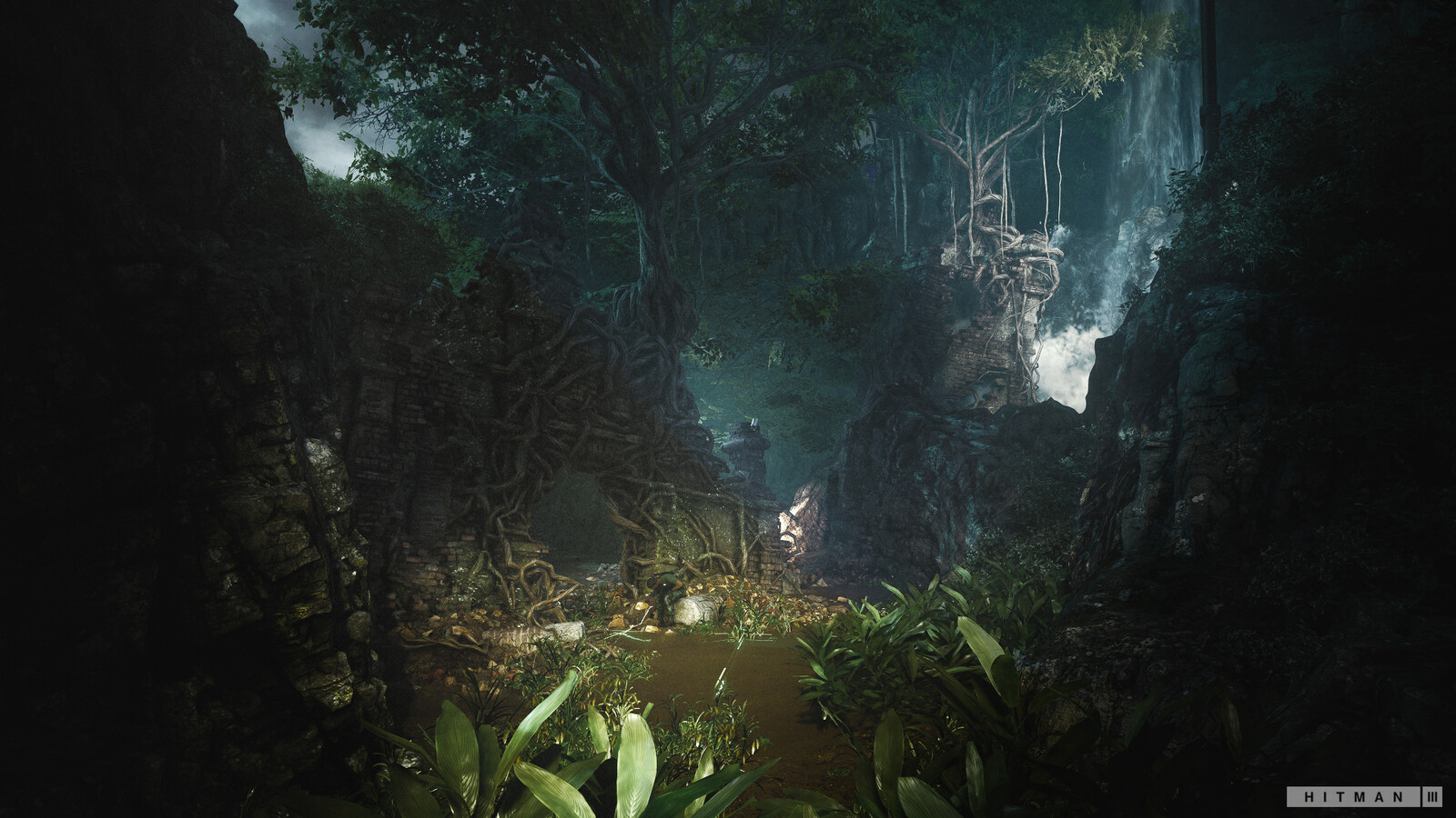 Ruined path to the colonial outpost