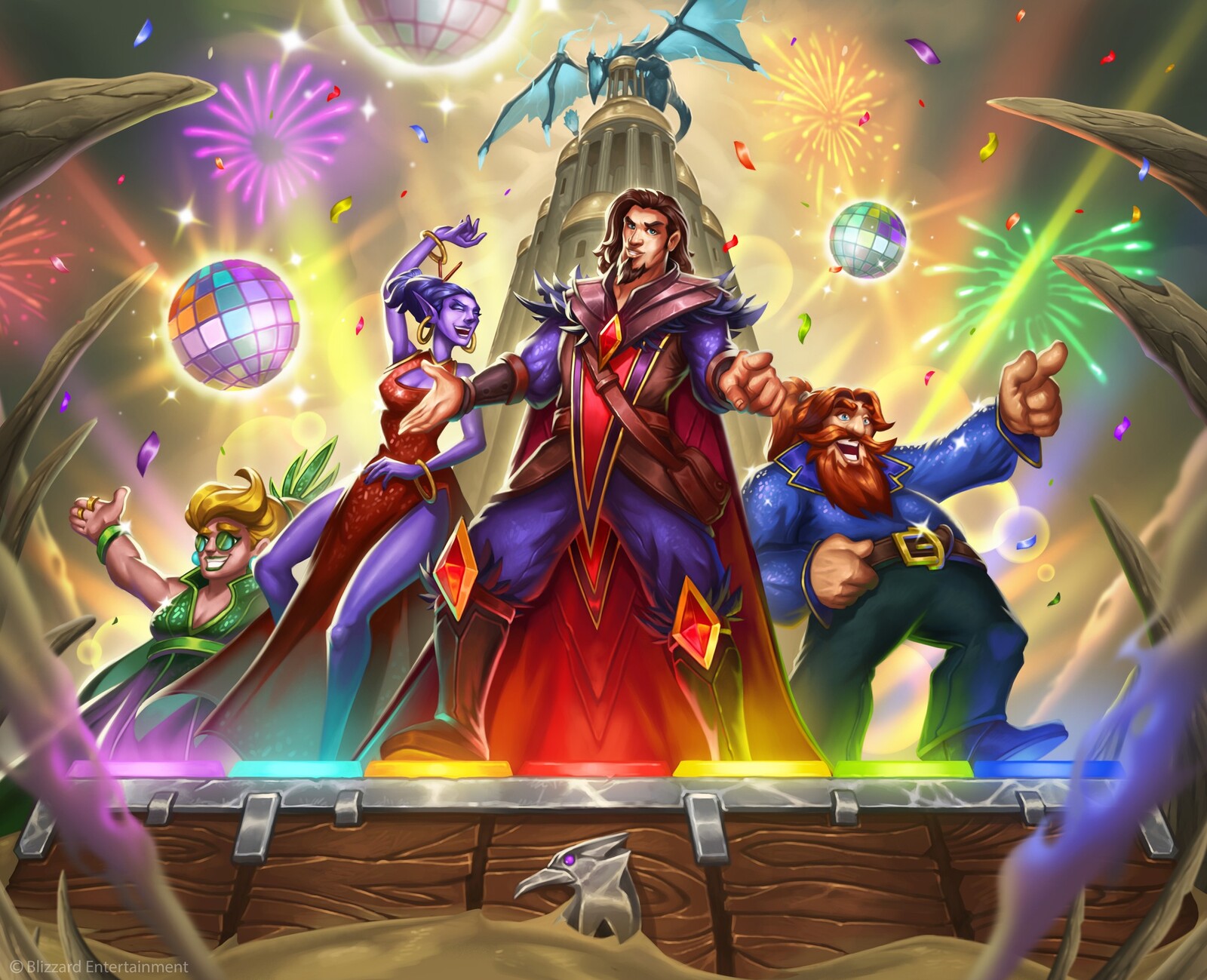 &lt; Disco at the End of Time &gt; Hearthstone Card
Even when the world is ending,
there is still a party for you... somewhere...
Art Director : Ryan Bowlin