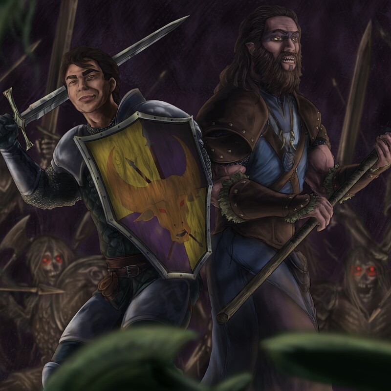 "Helk & Cronin in Helheim" - Character Commission