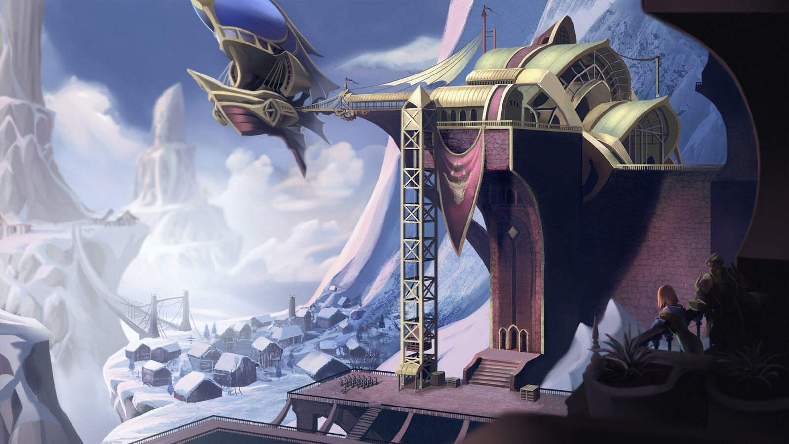Environment concept: Scallen, the mountain fortress