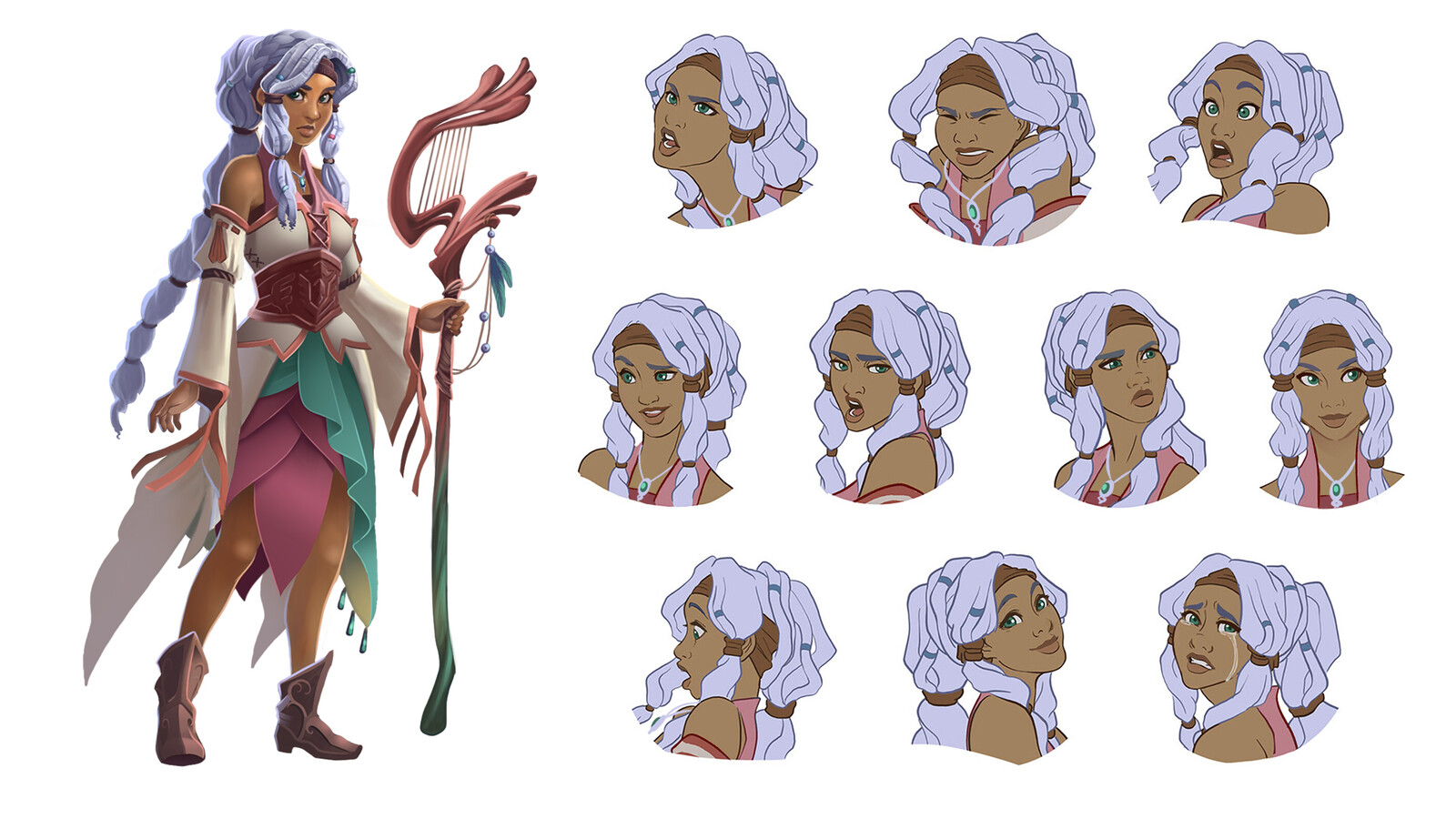 Aska's expression sheet