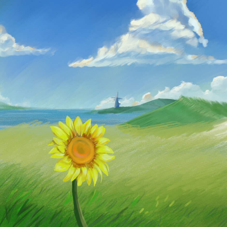 Painting the sunflower