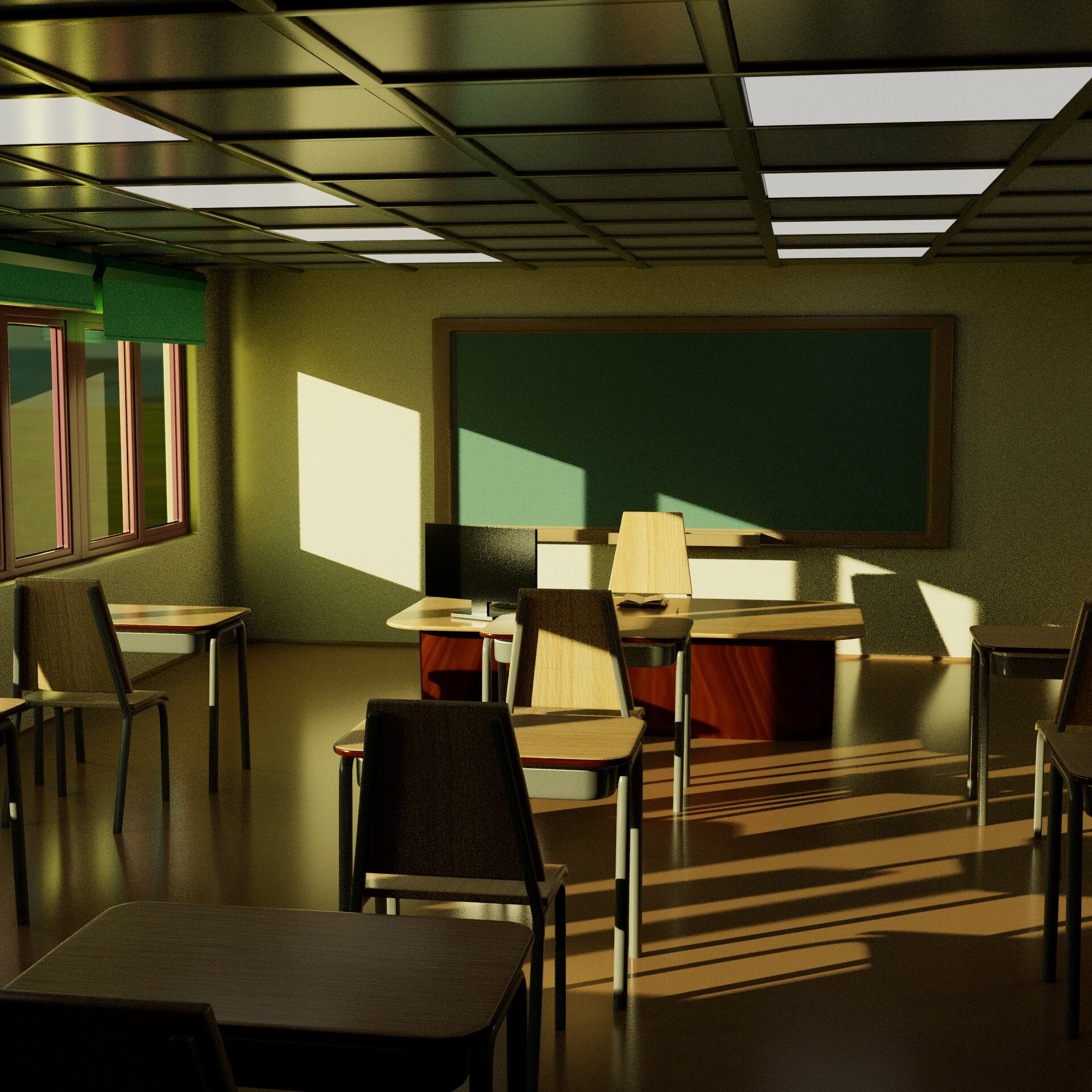 ArtStation - class room model