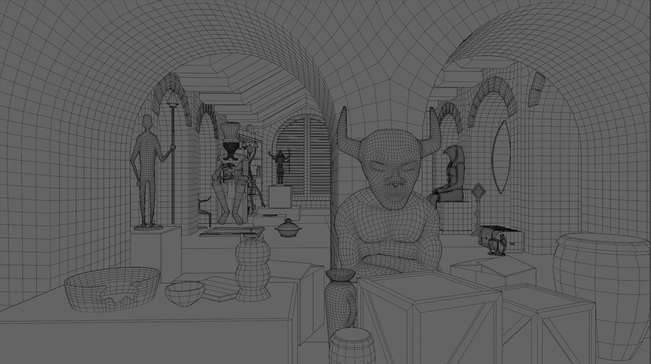 Wireframe view in Blender