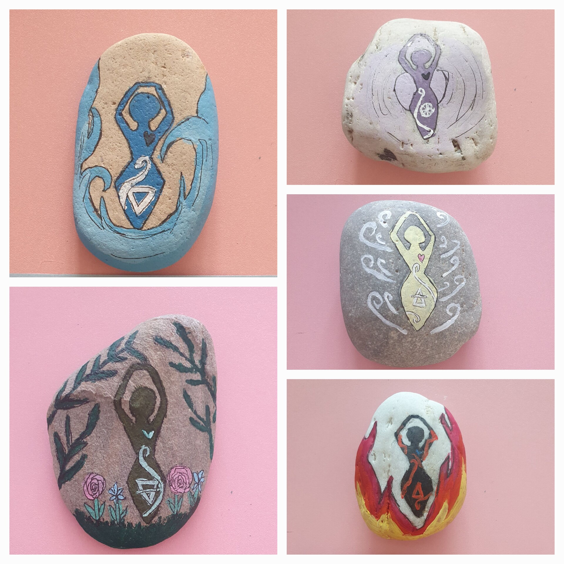 ArtStation - Witches Painted Rocks