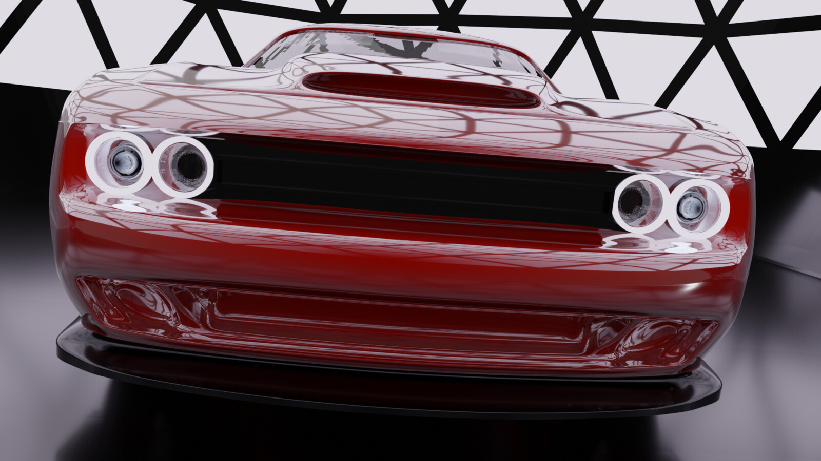 Dodge Challenger done in Blender