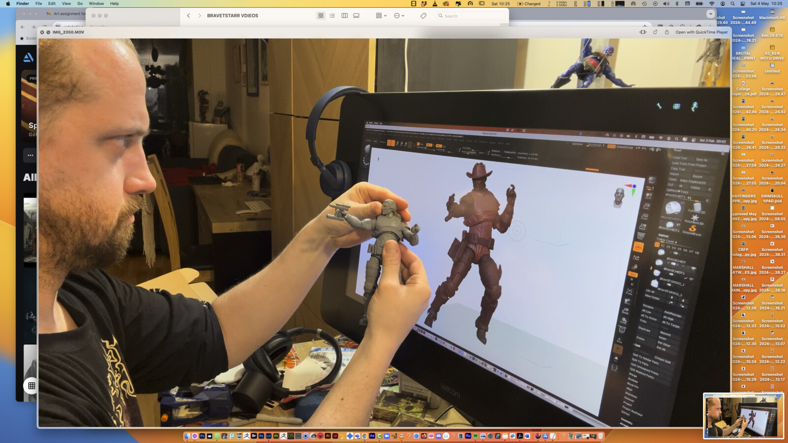     * Task: Import the 3D scans into ZBrush and refine the details, correct any imperfections, and optimize the mesh for rendering.
    * Review: Evaluate the refined model for accuracy and detail, and make necessary adjustments.