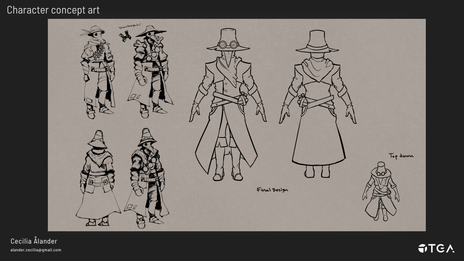 Character concept art for game project #6