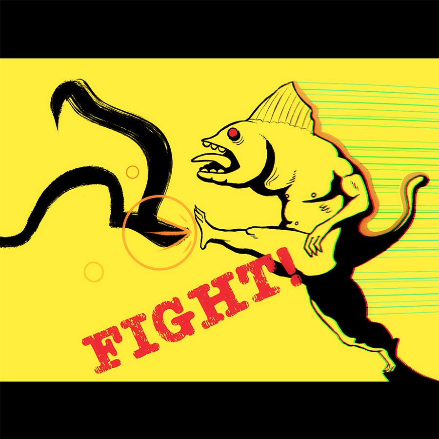 ArtStation - Fighting Fish