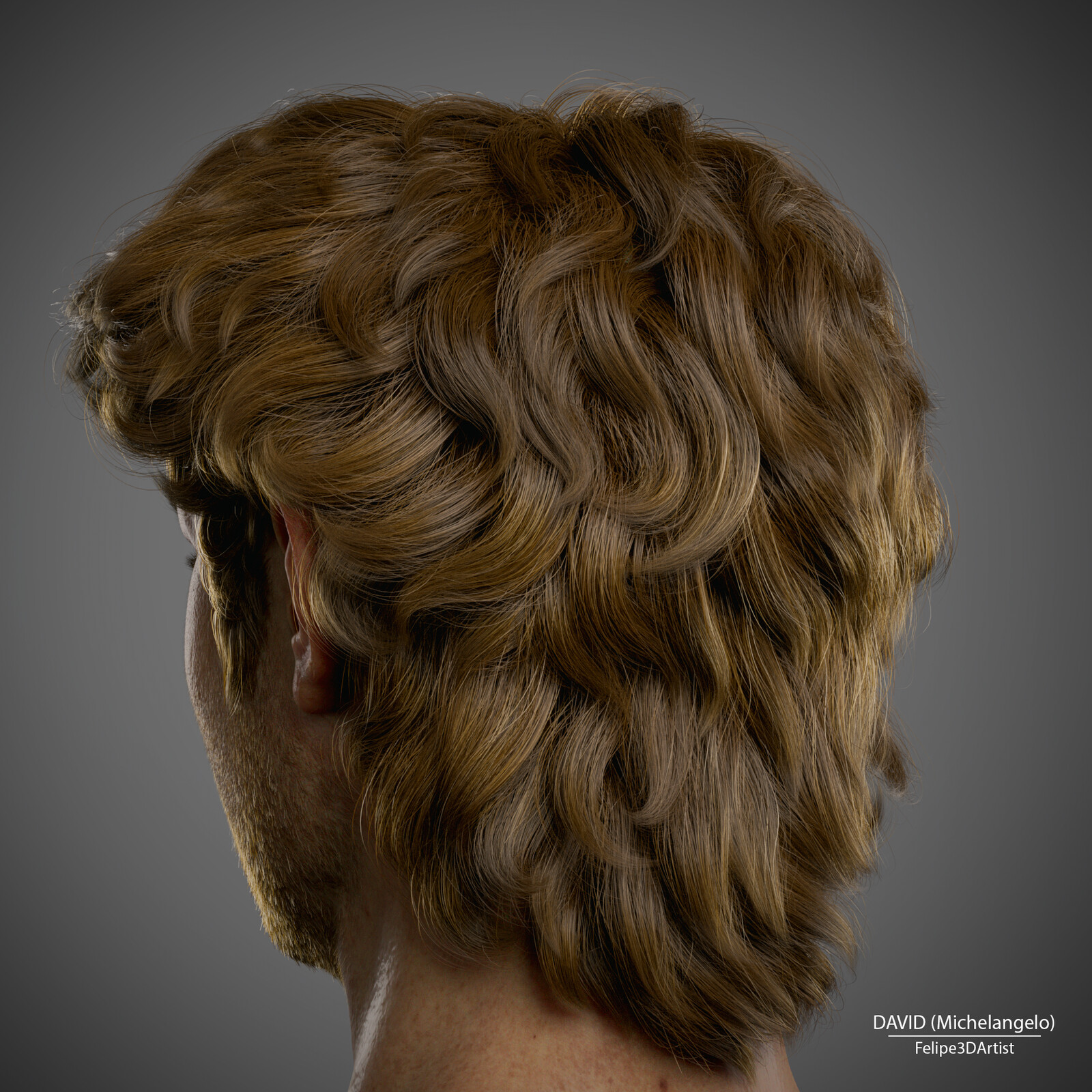 Realistic David (Michelangelo) 3D Rendering