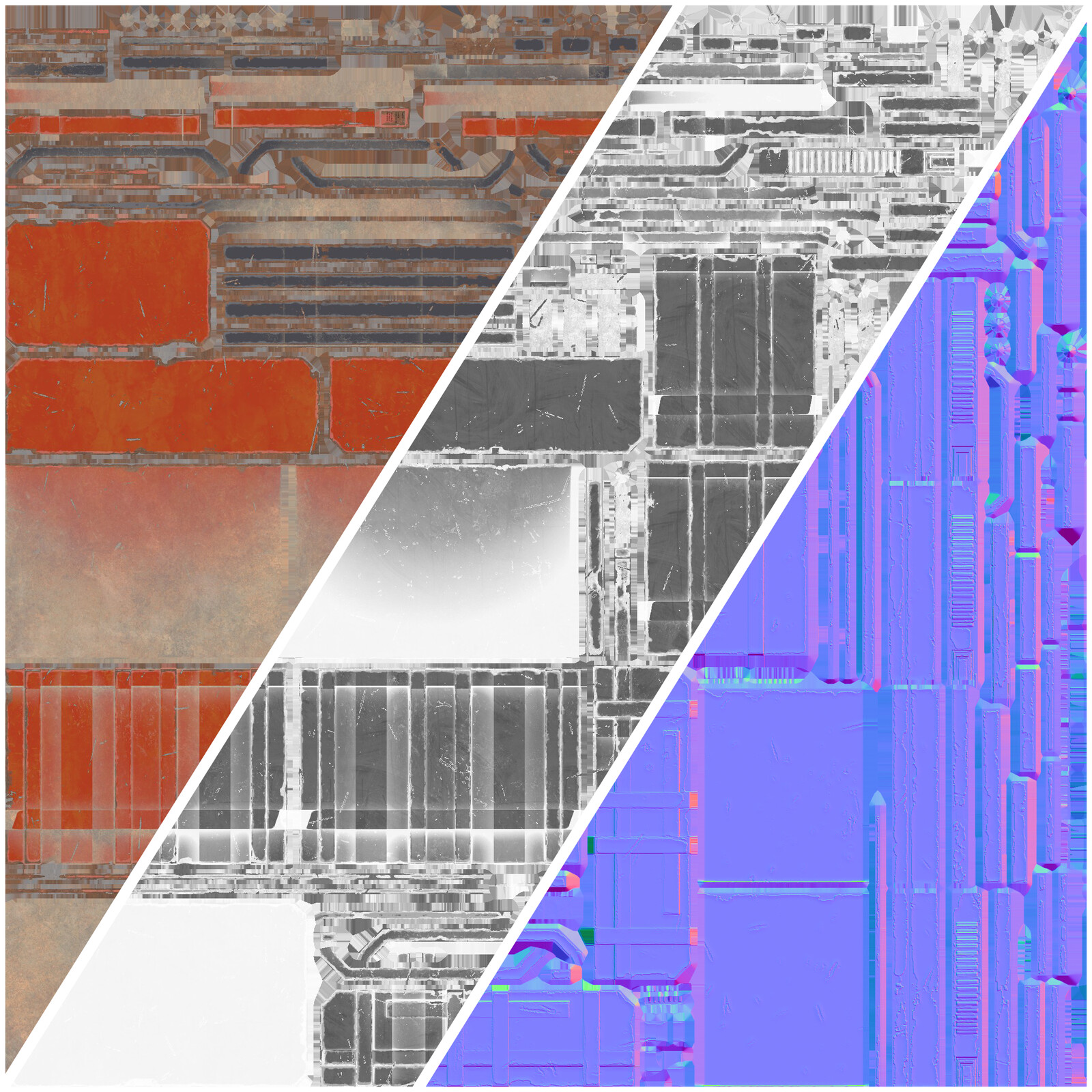 Textures Rust (Base Color/Rough/Normal)