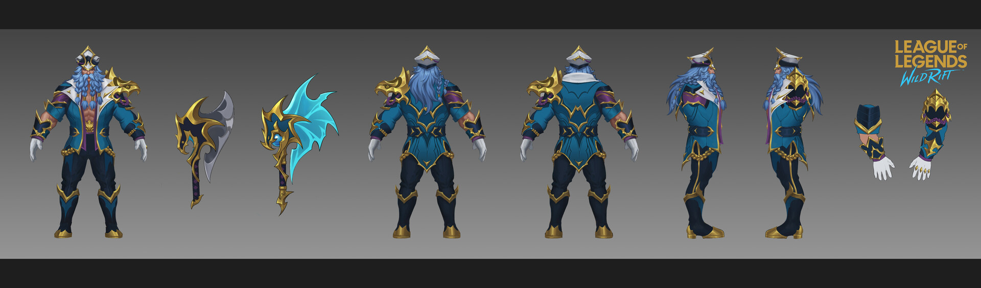 Zhongqi Li - League of Legends: Wild Rift - Glorious Armada Olaf Concept