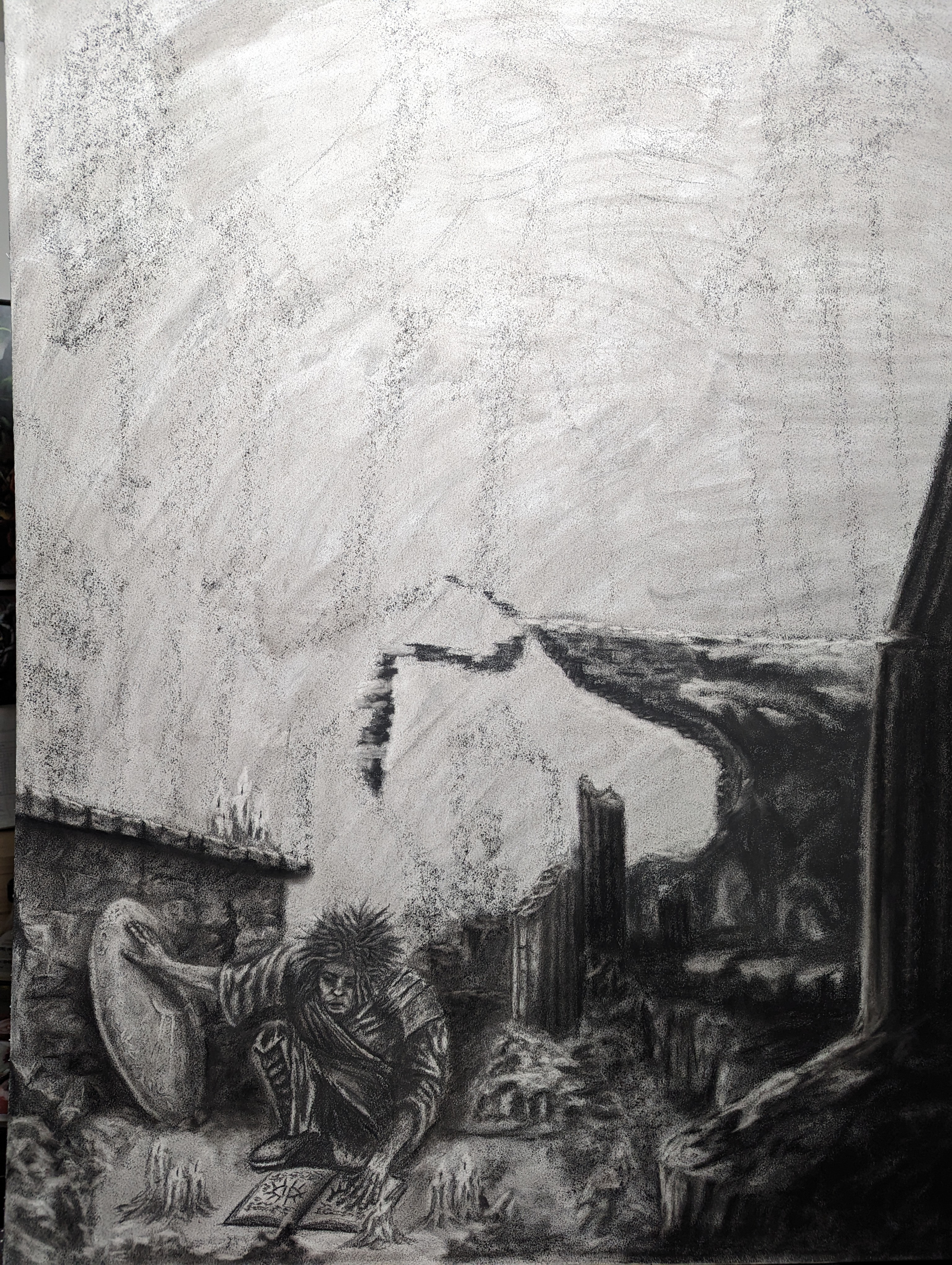 Adding in shield and foreground