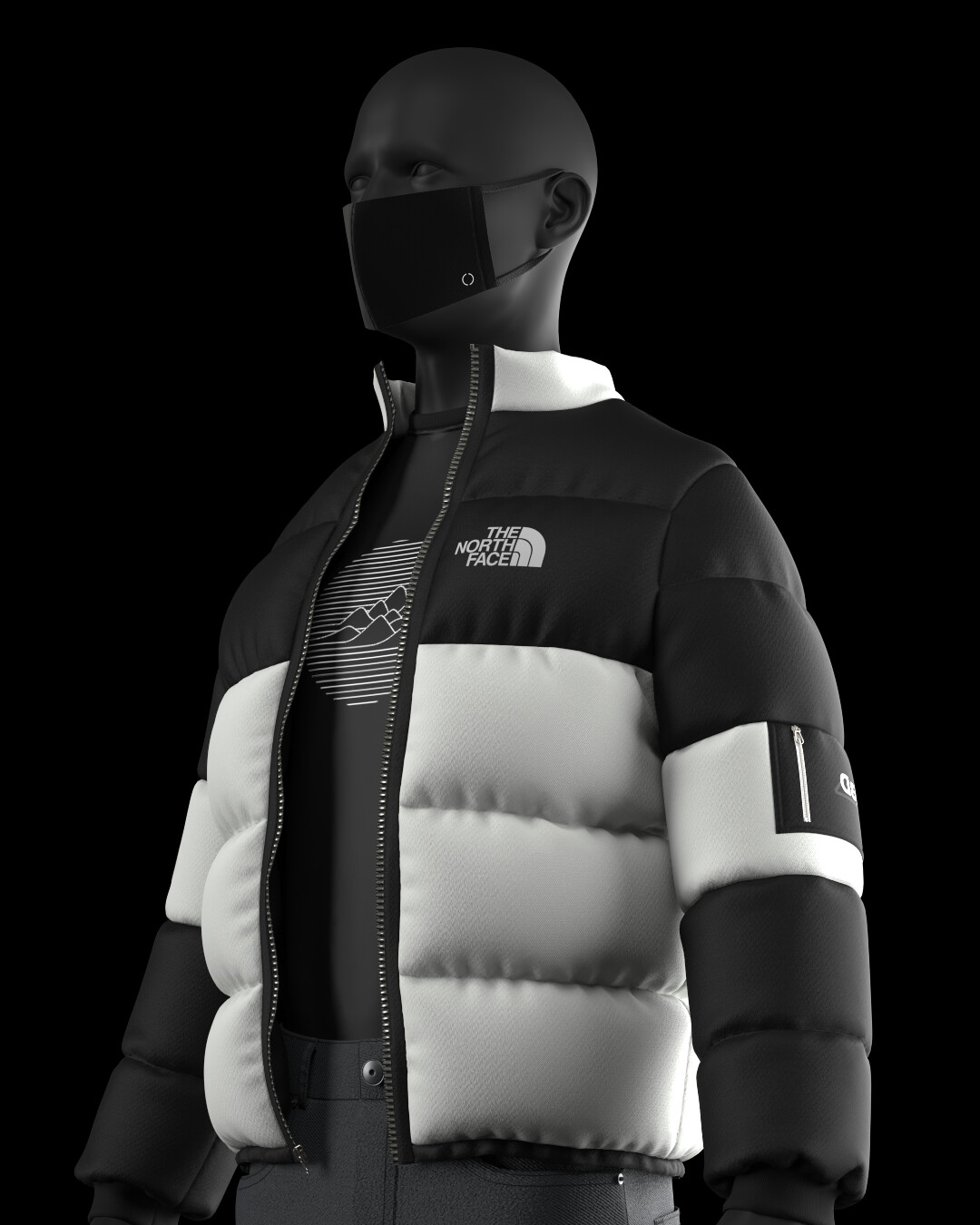 Surya - virtual fashion | realistic streetwear puffer jacket