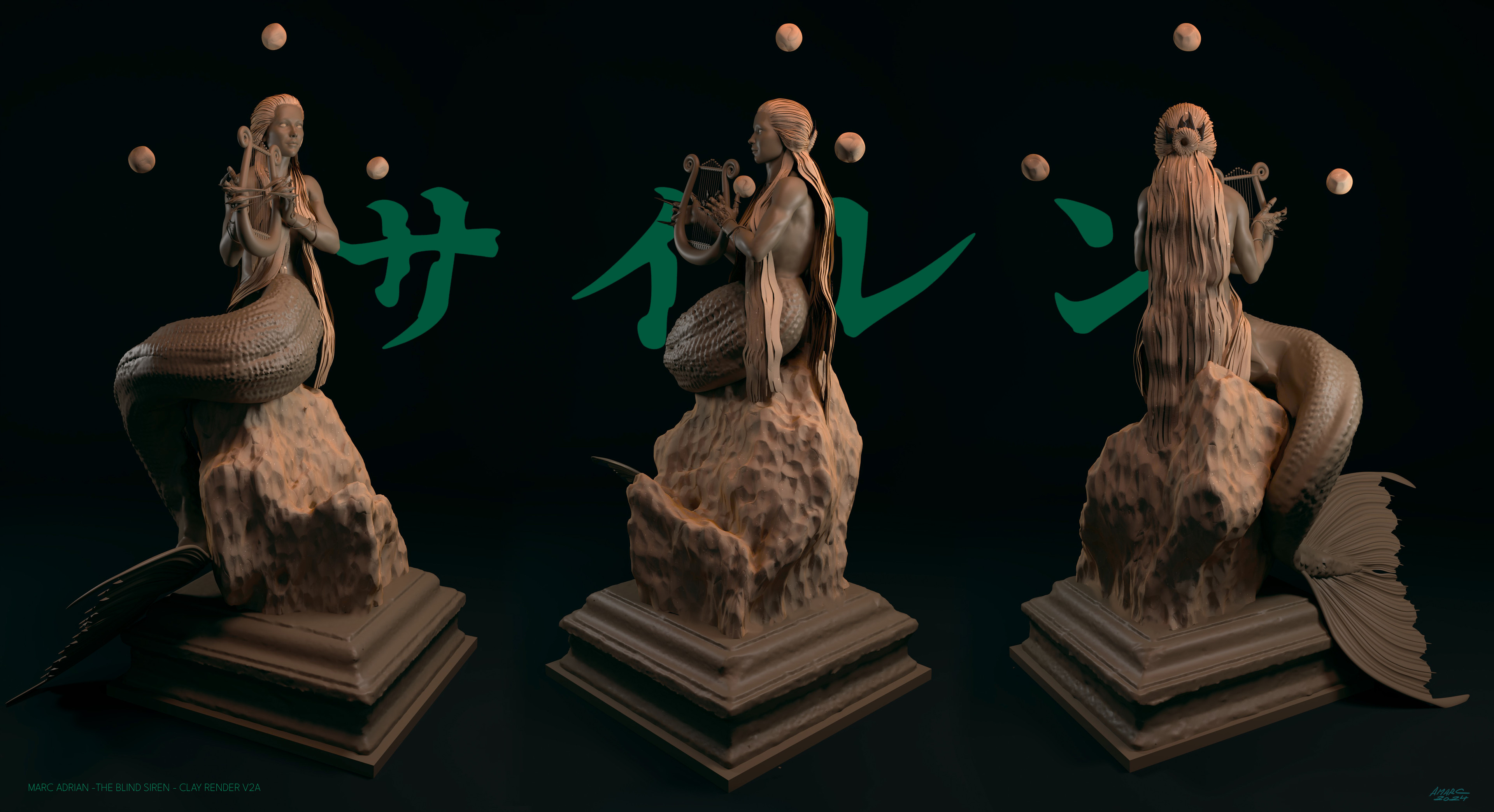 the 3D clay model. 