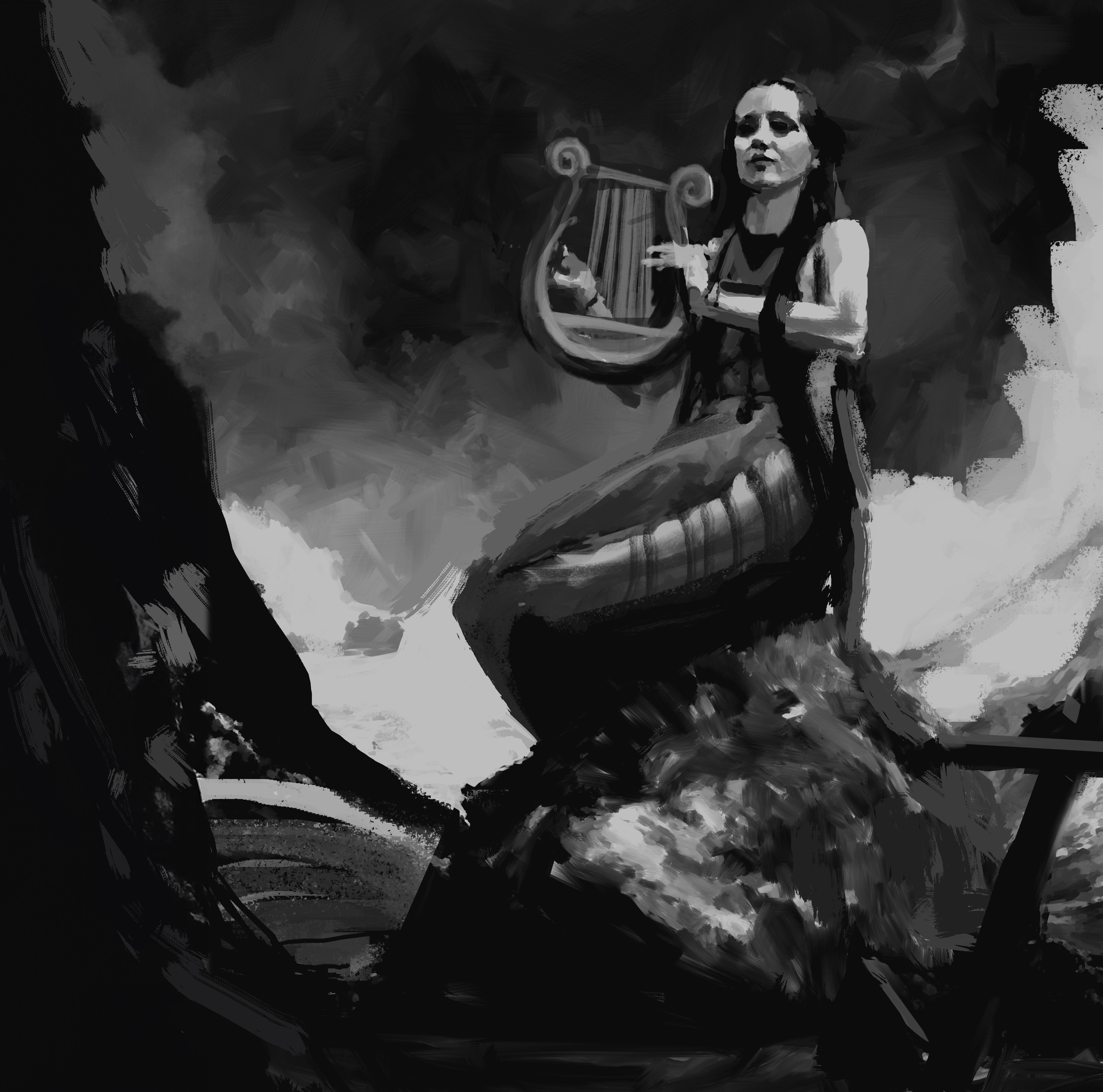 some quick composition value sketch