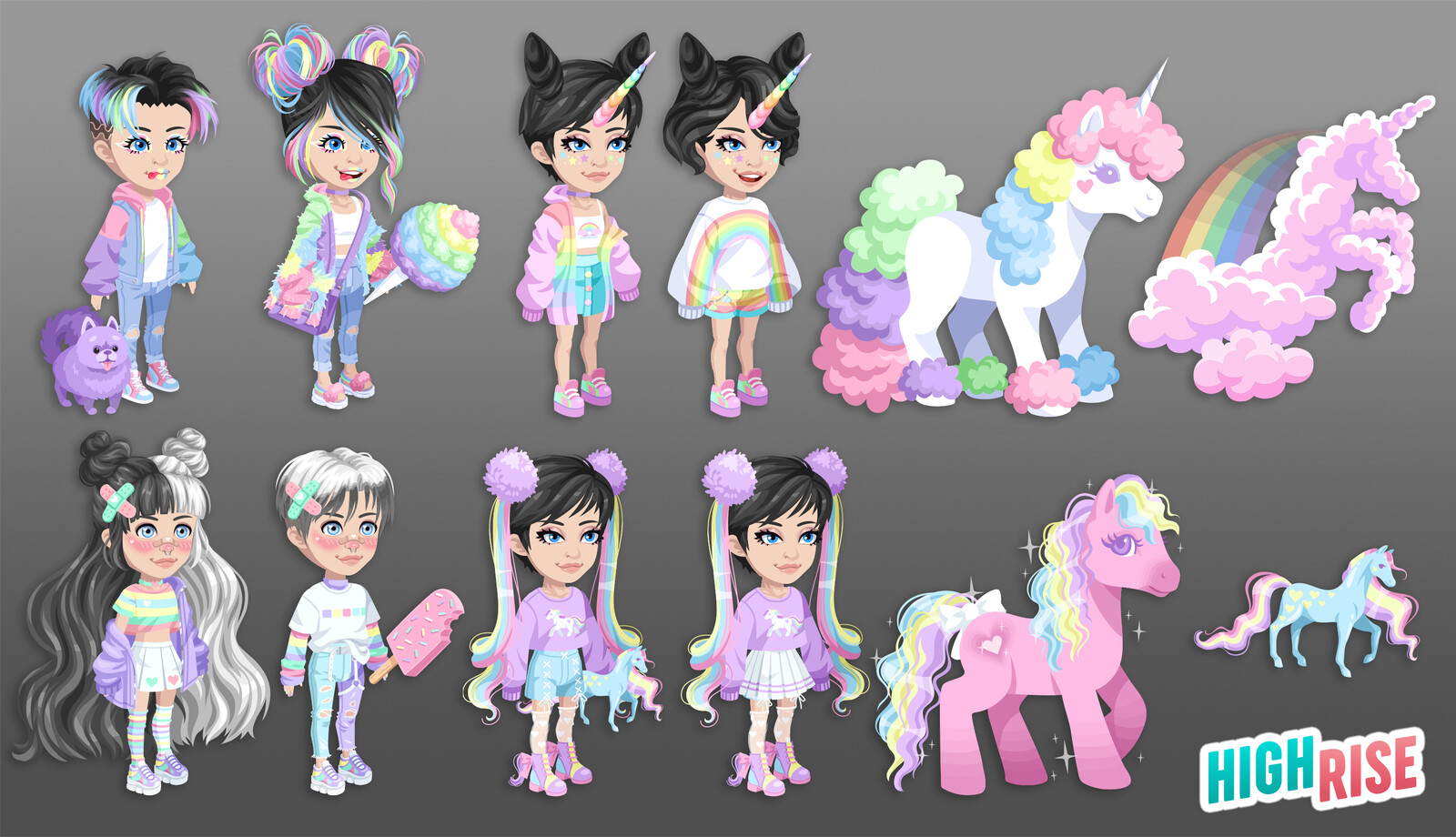 HighRise Avatars - Pastel Pony Collection