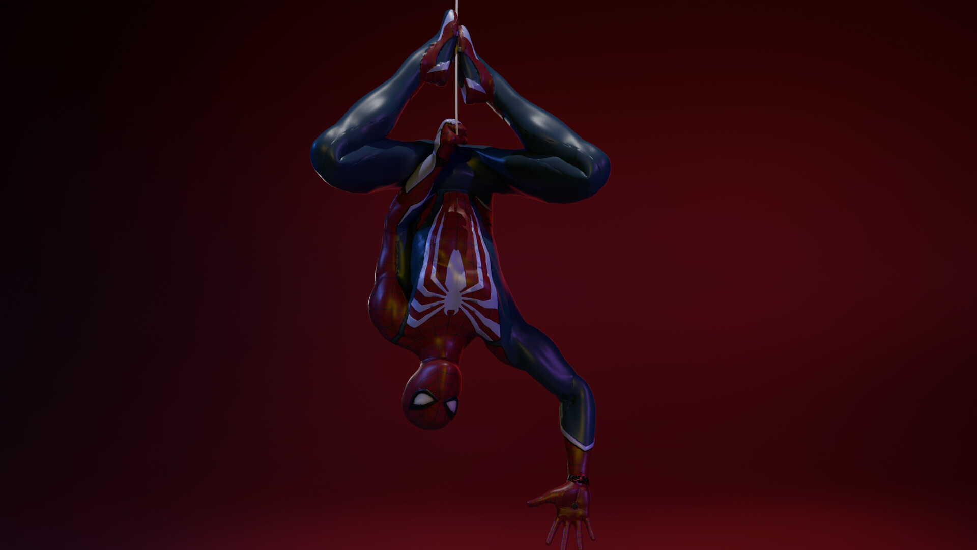 ArtStation Spiderman backflip and posing animation