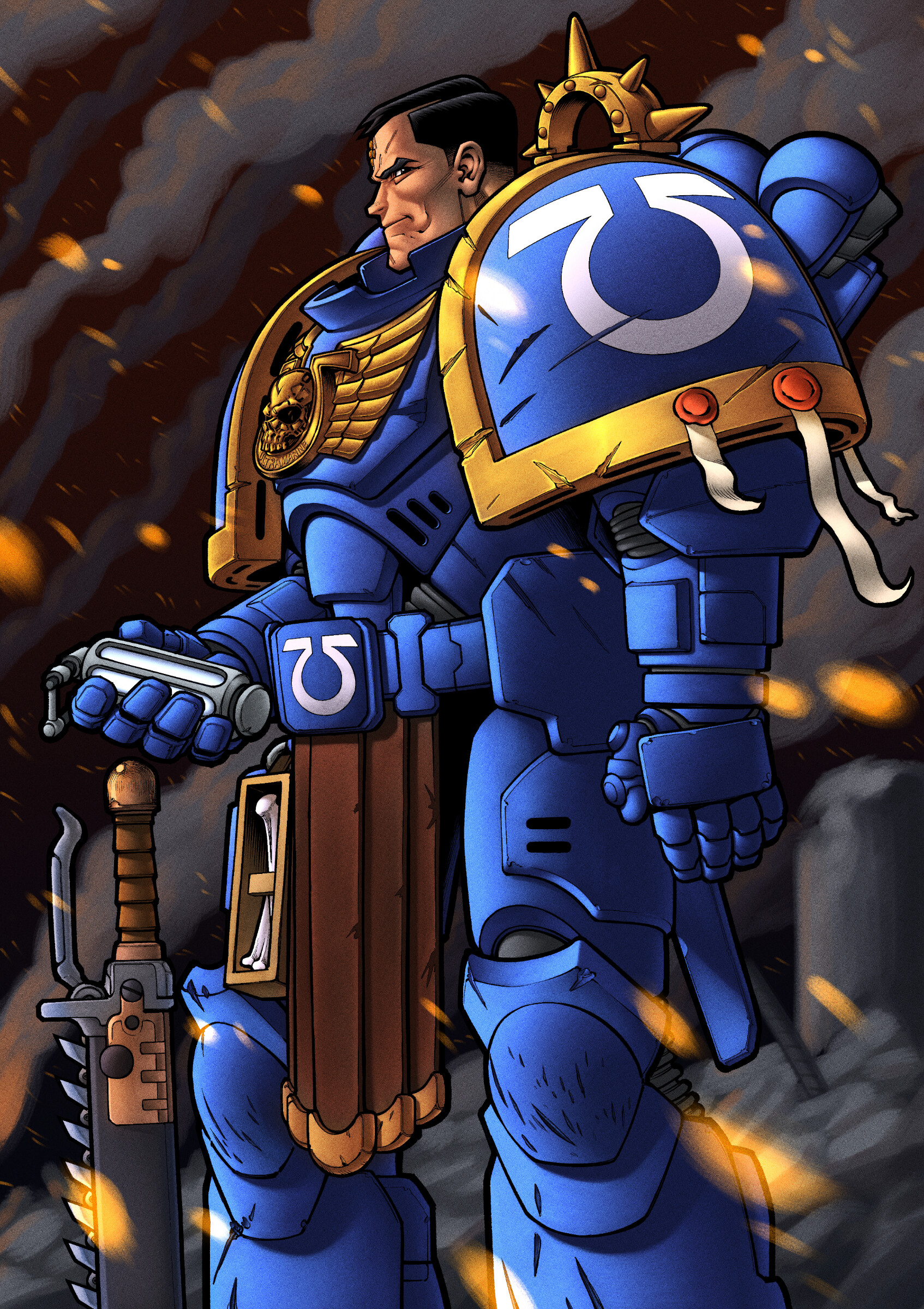 ArtStation - Lt. Demetrian Titus of the Ultramarines