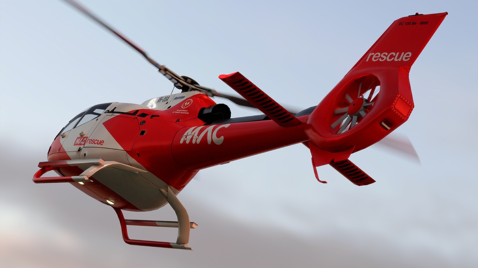 Helicopter Airbus H130 - Collection Examples - Livery MAC Rescue - Rendering 3