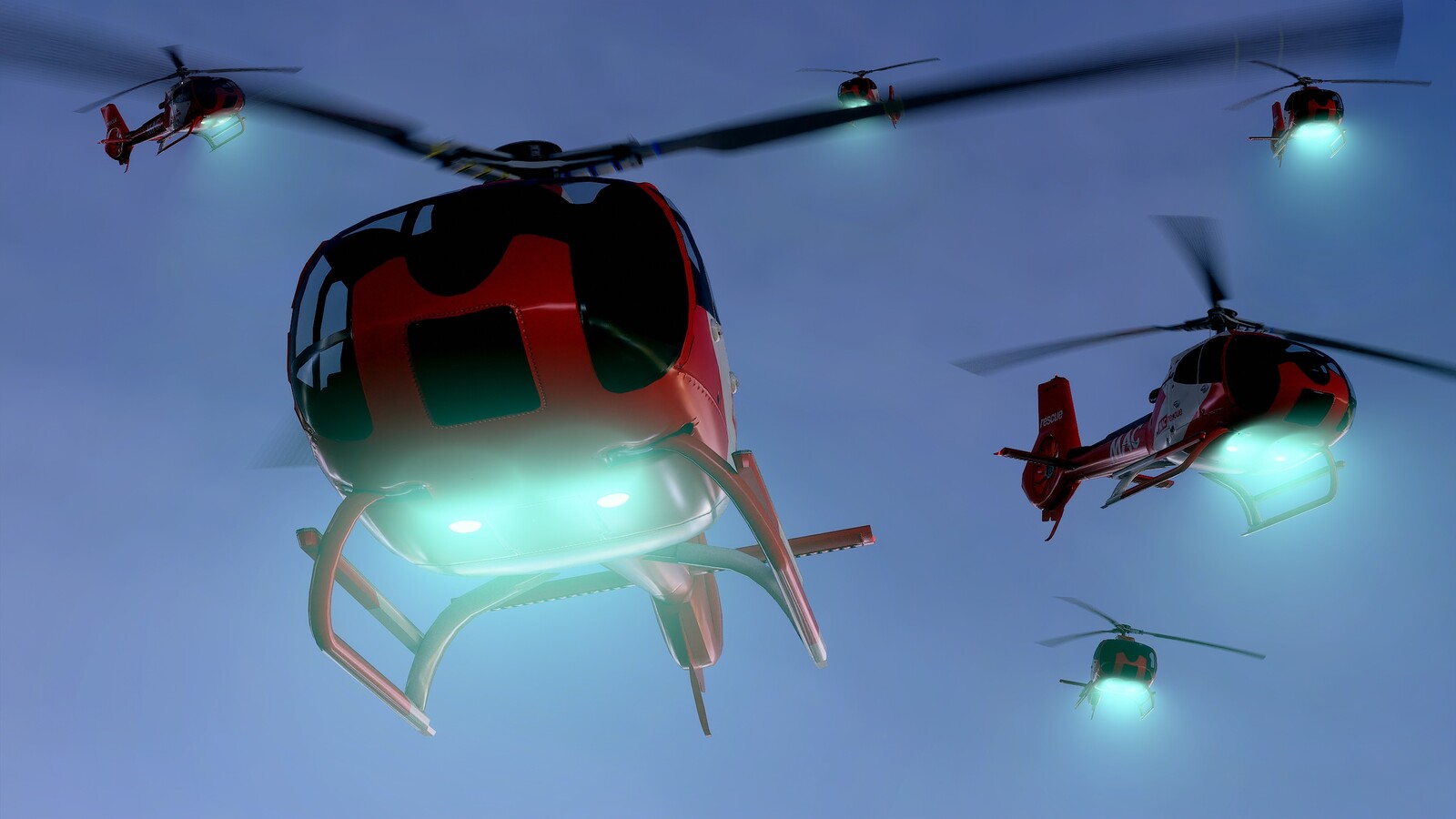 Helicopter Airbus H130 - Collection Examples - Livery MAC Rescue - Rendering 7