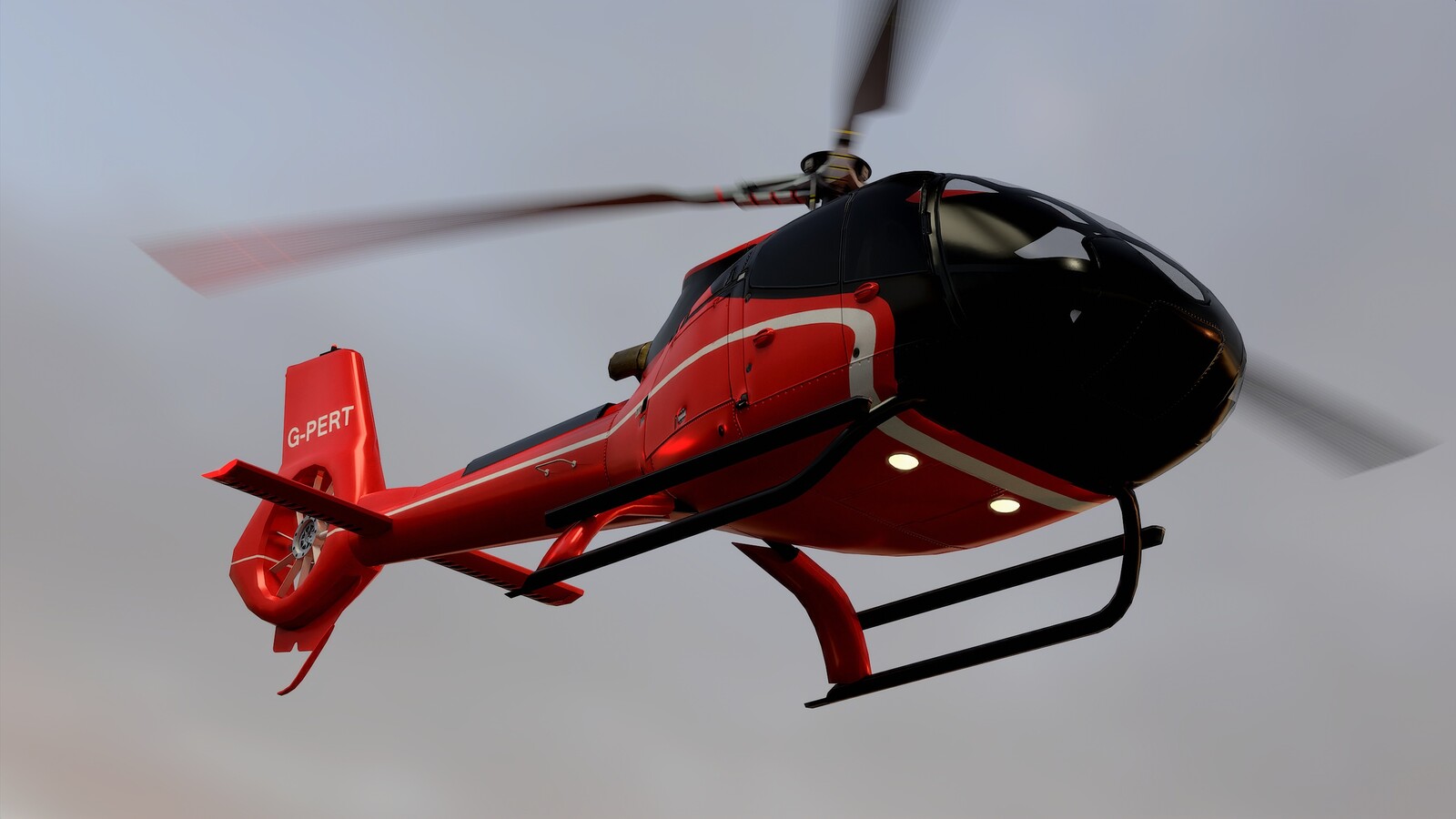 Helicopter Airbus H130 - Collection Examples - Livery Airbus Generic 2 - Rendering 2