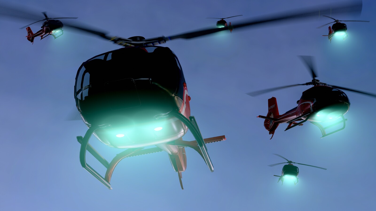 Helicopter Airbus H130 - Collection Examples - Livery Airbus Generic 2 - Rendering 7