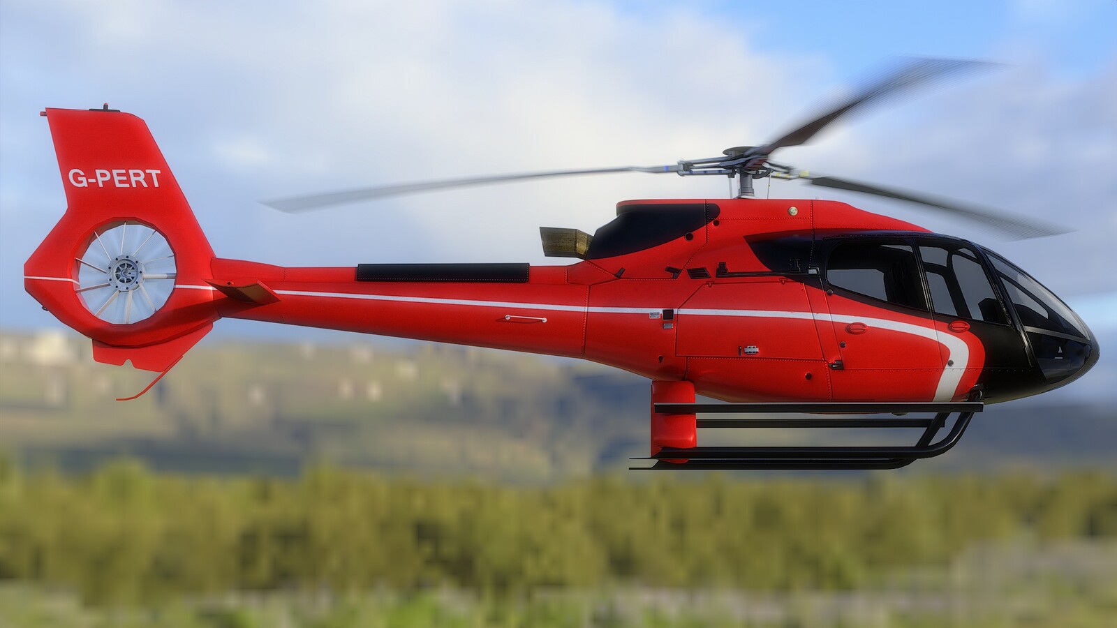 Helicopter Airbus H130 - Collection Examples - Livery Airbus Generic 2 - Rendering 4