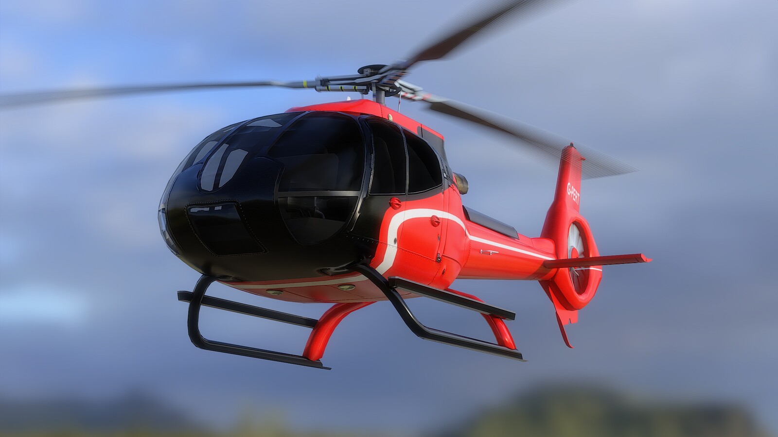 Helicopter Airbus H130 - Collection Examples - Livery Airbus Generic 2 - Rendering 1