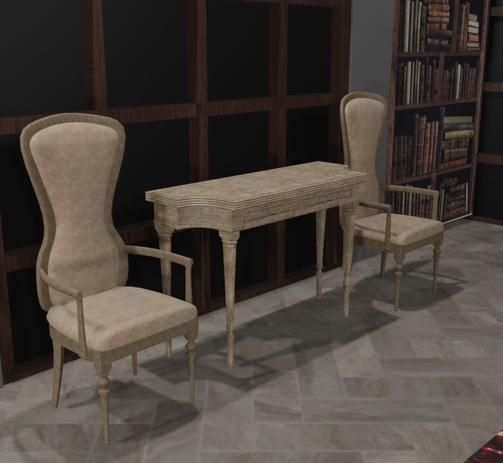 ArtStation - Side Chairs and table