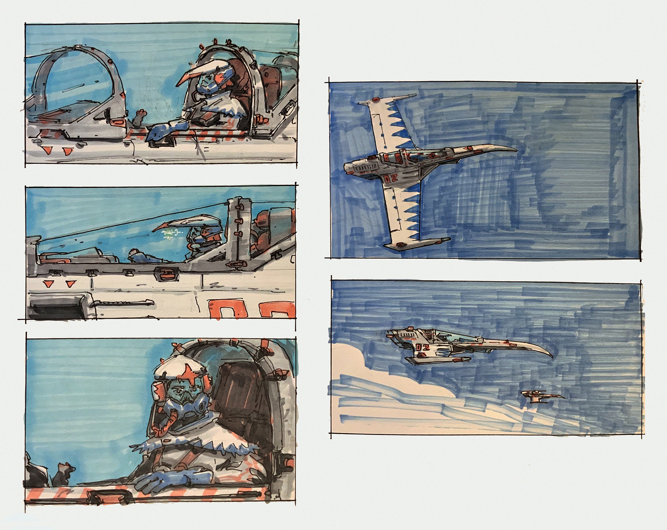 Thumbnails - Copic markers - 2 x A4