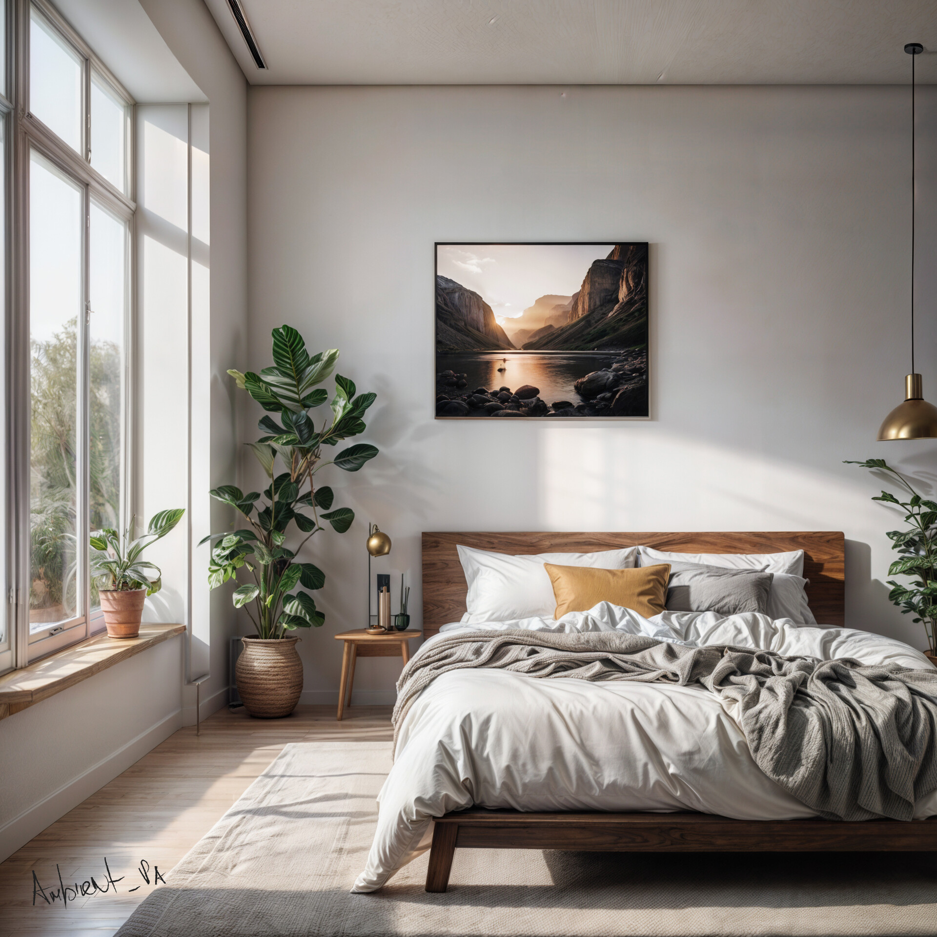 ArtStation Dormitorio MidCentury Confort y Elegancia