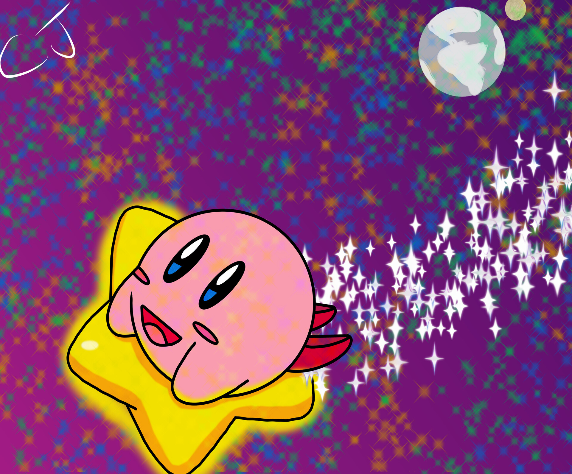 ArtStation - Kirby on his Warp Star