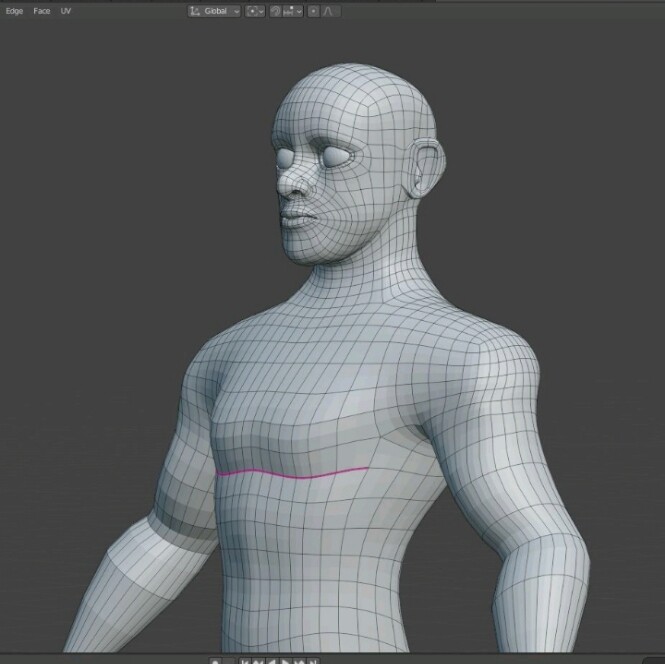 ArtStation - stylised character topology for animation.