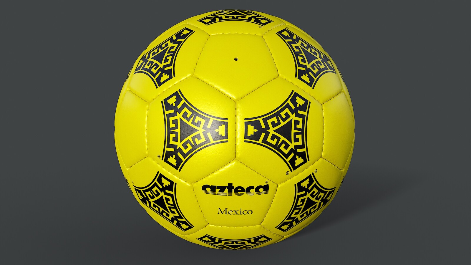 Soccer Ball Adidas Azteca Mexico - Collection Examples - Skin Yellow New Condition - Rendering 10
