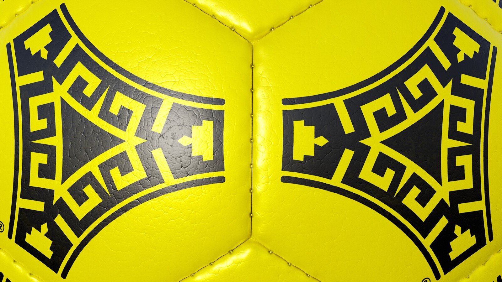 Soccer Ball Adidas Azteca Mexico - Collection Examples - Skin Yellow New Condition - Rendering 12