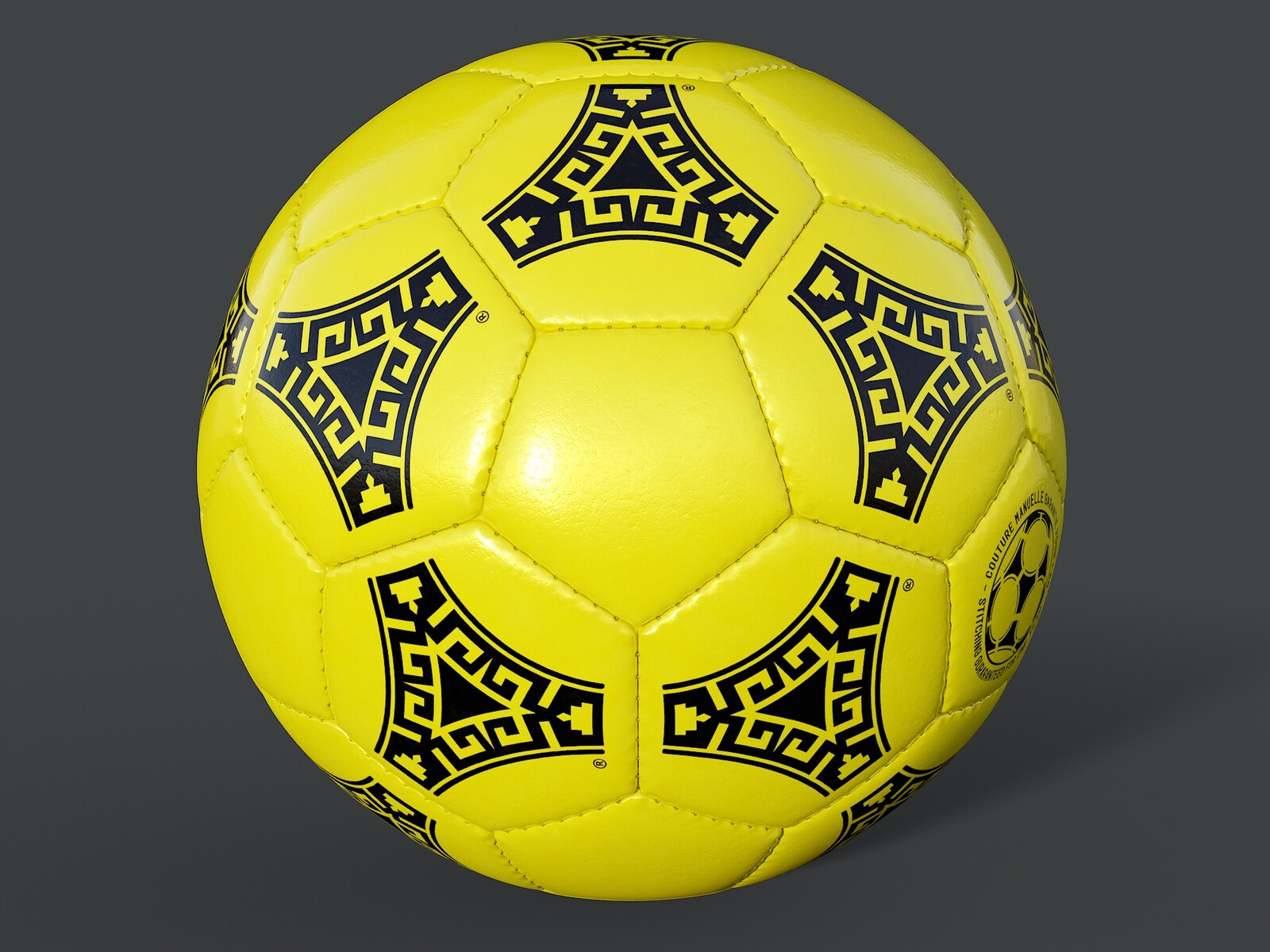 Soccer Ball Adidas Azteca Mexico - Collection Examples - Skin Yellow New Condition - Rendering 13