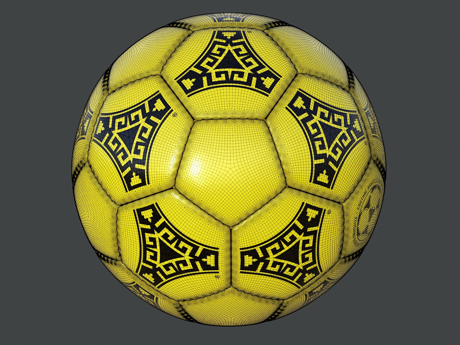 Soccer Ball Adidas Azteca Mexico - Collection Examples - Skin Yellow New Condition - Rendering 14