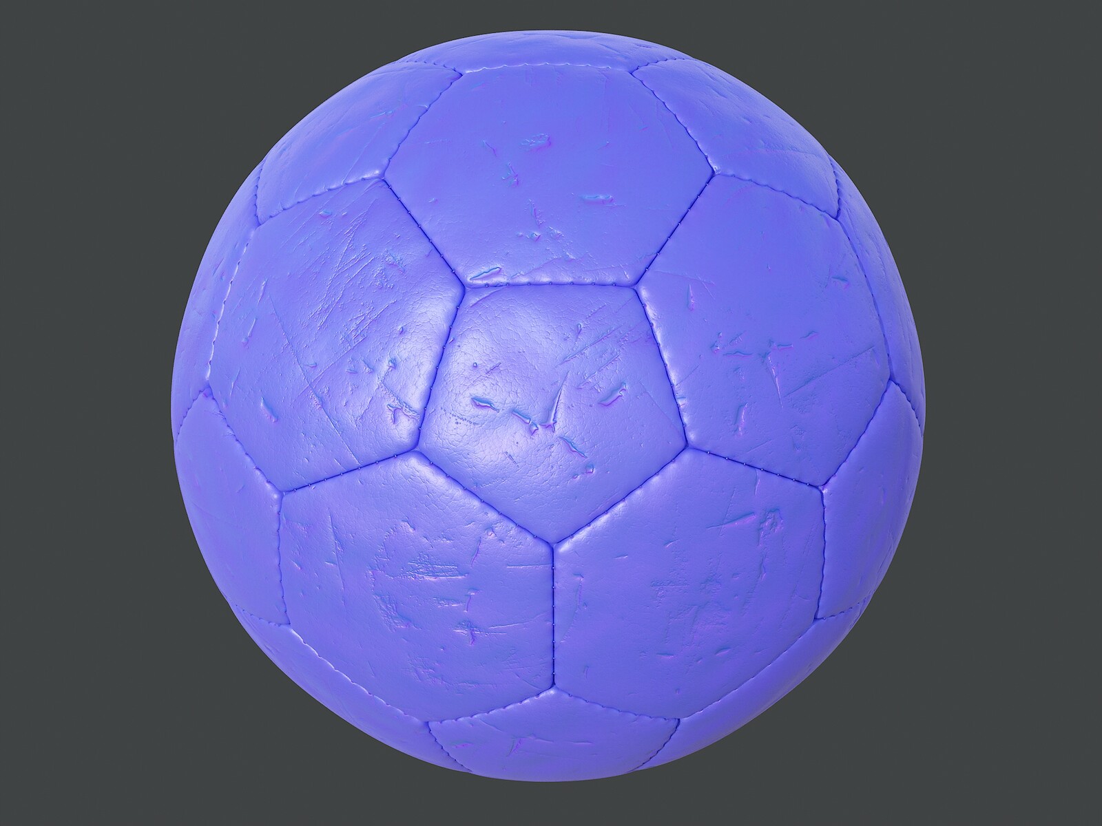 Soccer Ball Adidas Azteca Mexico - Collection Examples - Skin White Worn Condition - Normal Map View 2