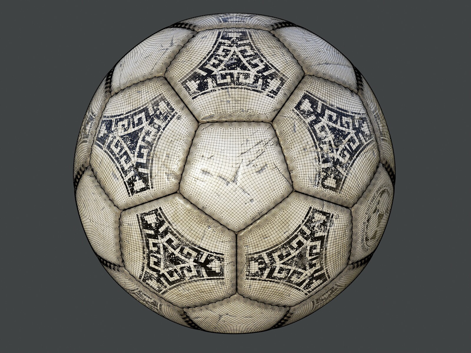 Soccer Ball Adidas Azteca Mexico - Collection Examples - Skin White Worn Condition - Rendering 14
