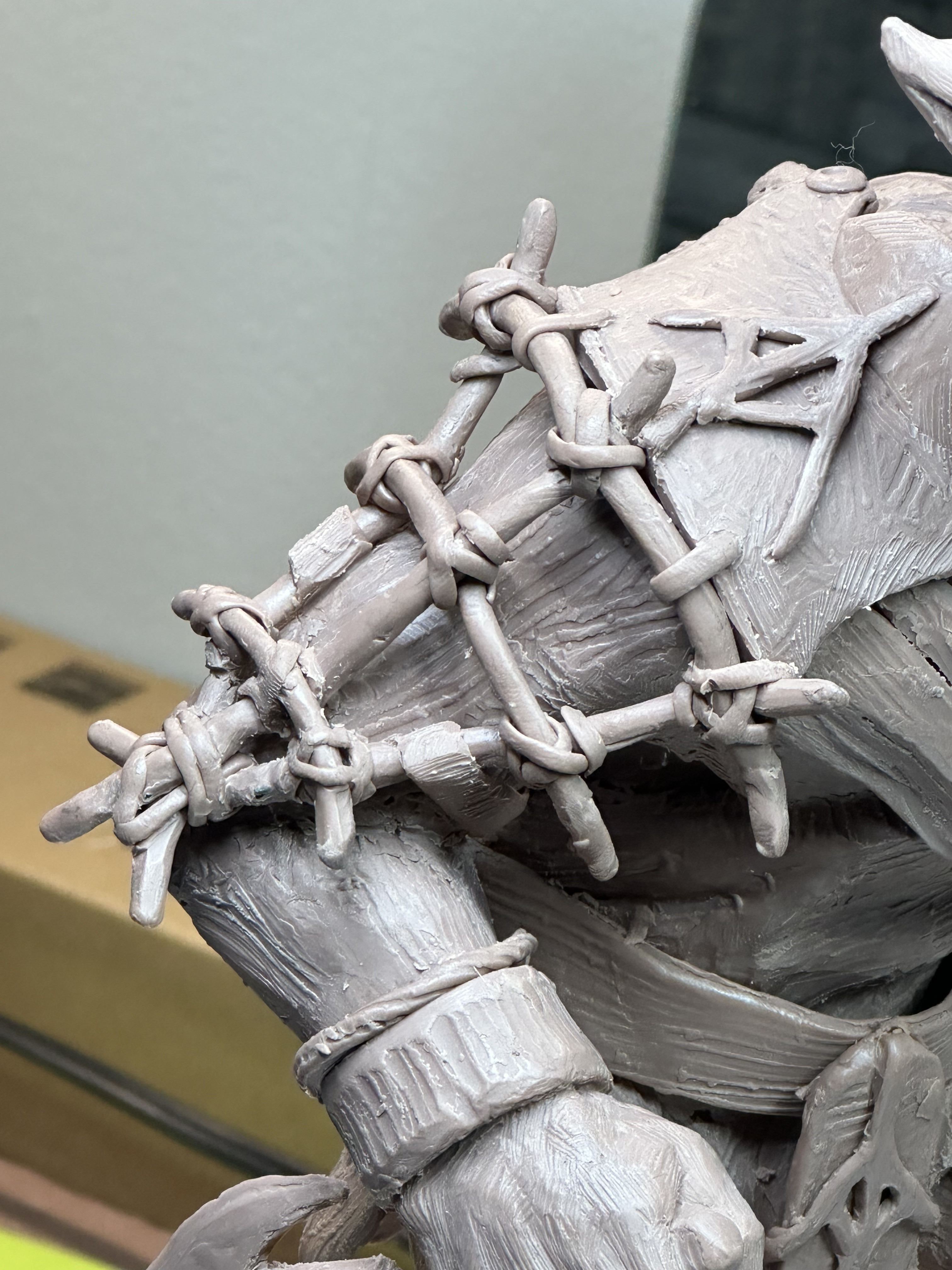 New stick armor pieces I was reworking before he perished.