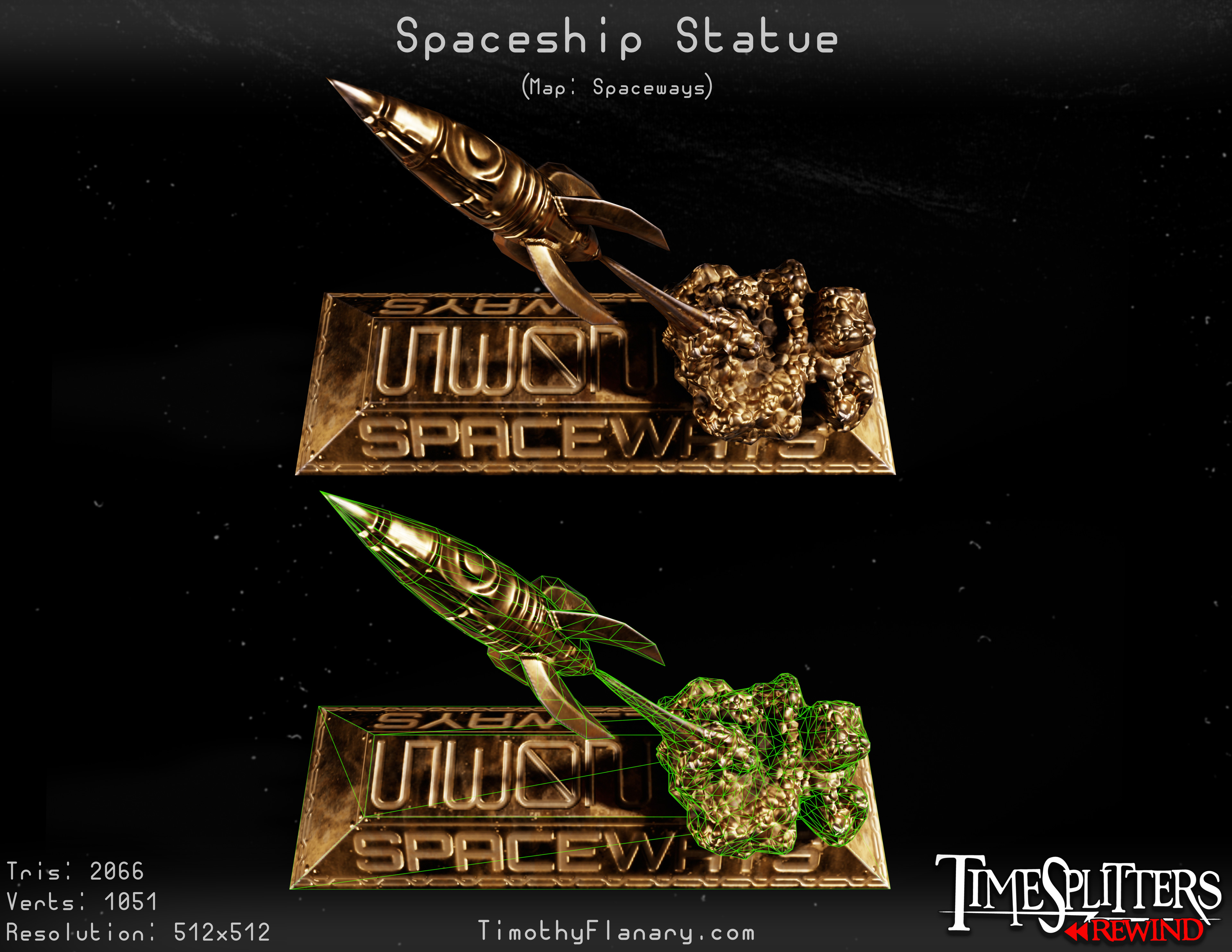 Spaceship Statue