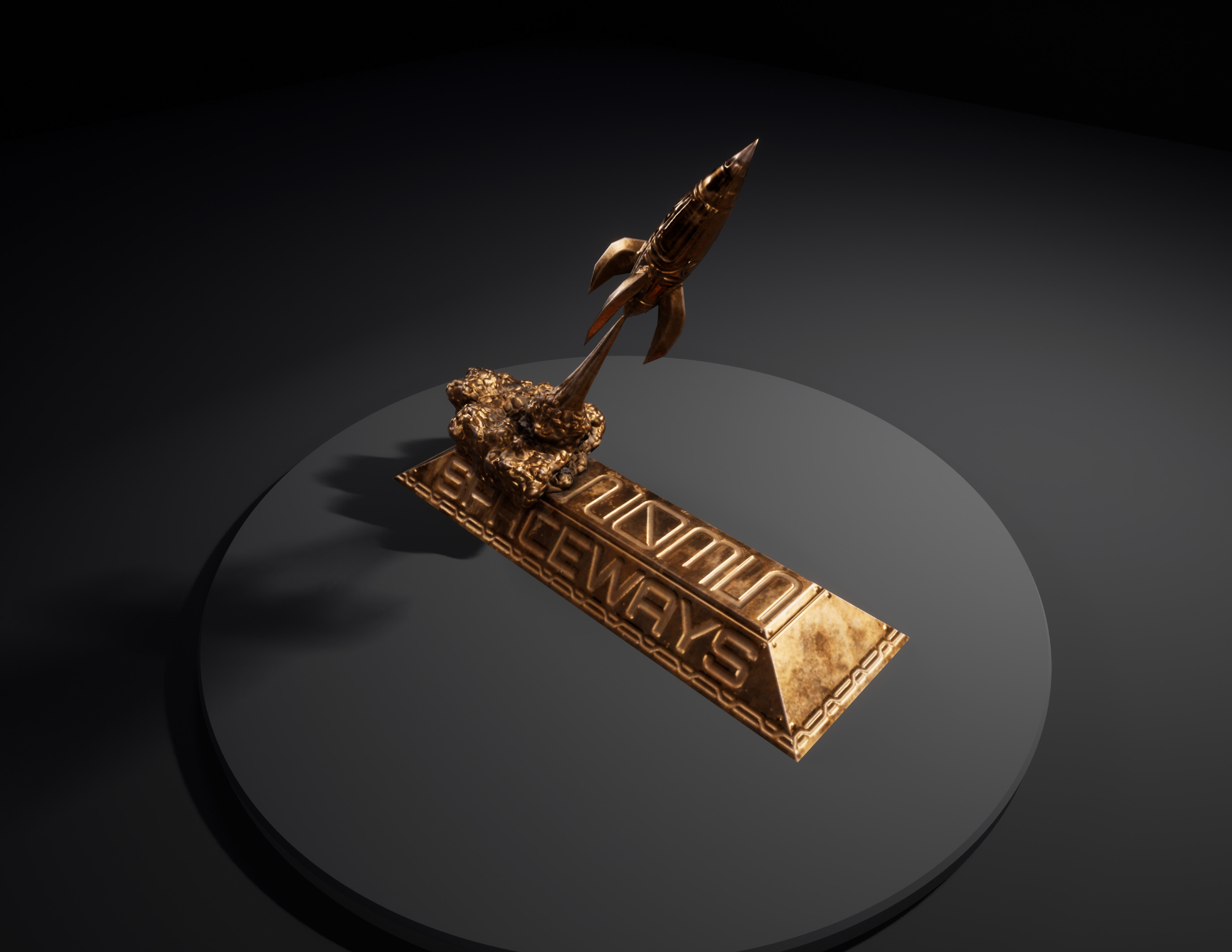 Spaceship Statue in Unreal Engine 4.25.4.